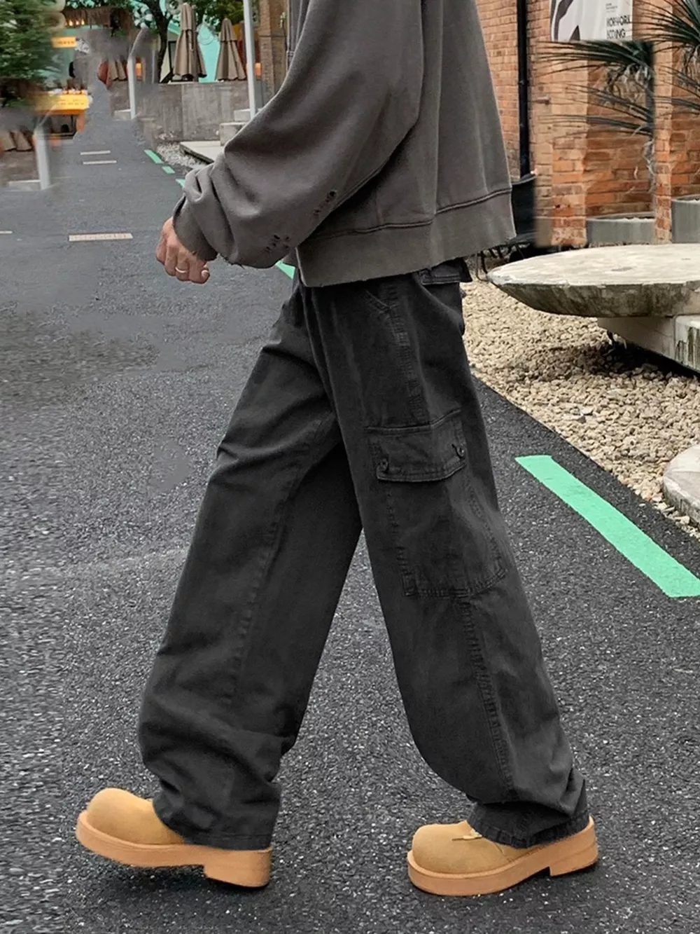 Men's Full Size Loose Fit Cargo Pants Plus Size, image 3