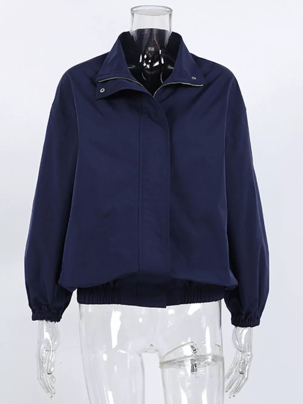 Zip Up Dropped Shoulder Jacket, image 6