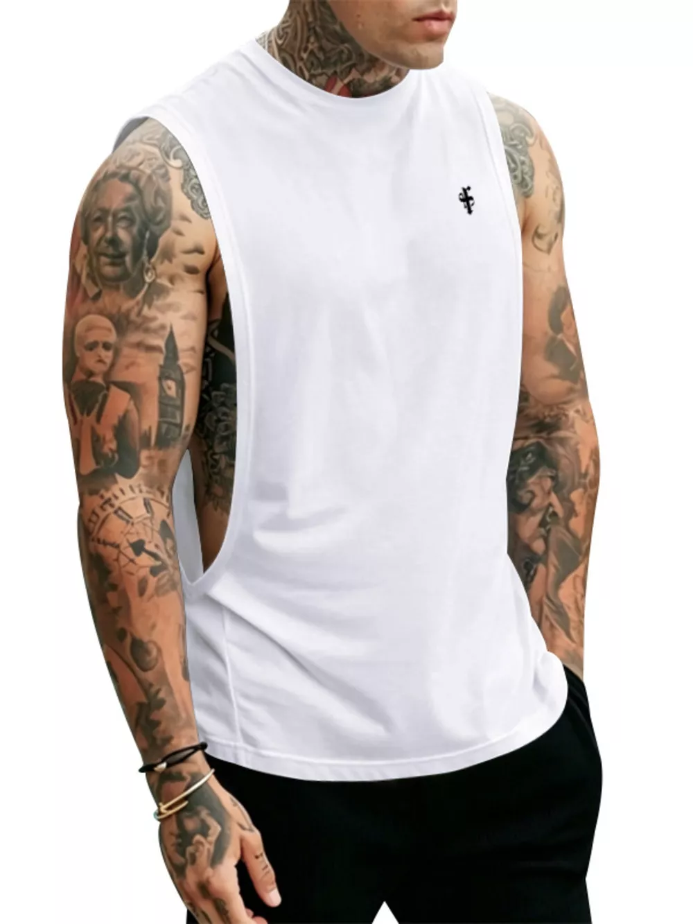 Men's Full Size Round Neck Tank Top Plus Size, image 18