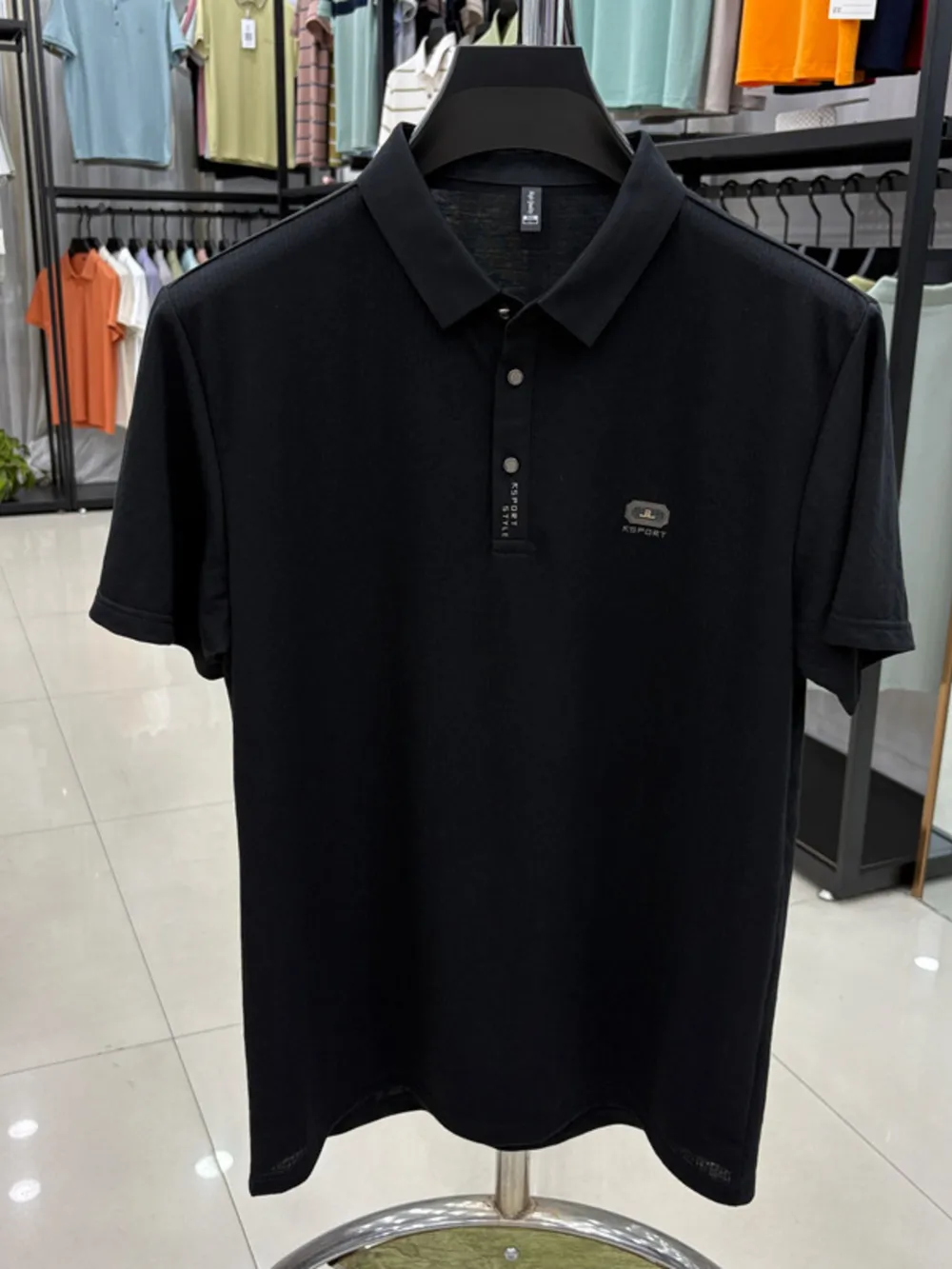 Men's Plus Size Short Sleeve Textured Polo, image 7