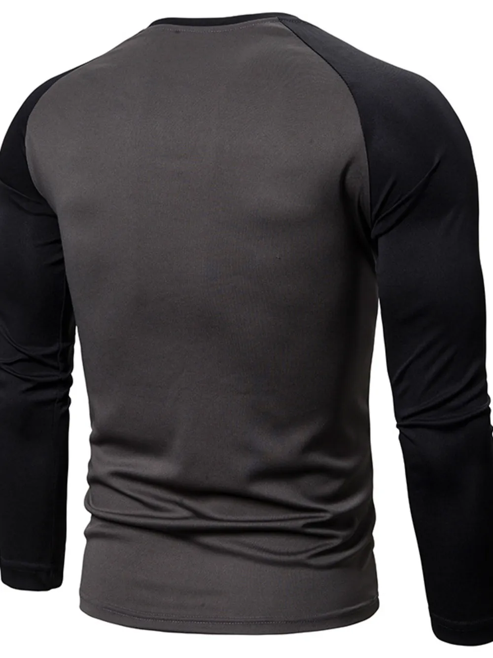 Men's Plus Size Round Neck Raglan Sleeve T-Shirt, image 4