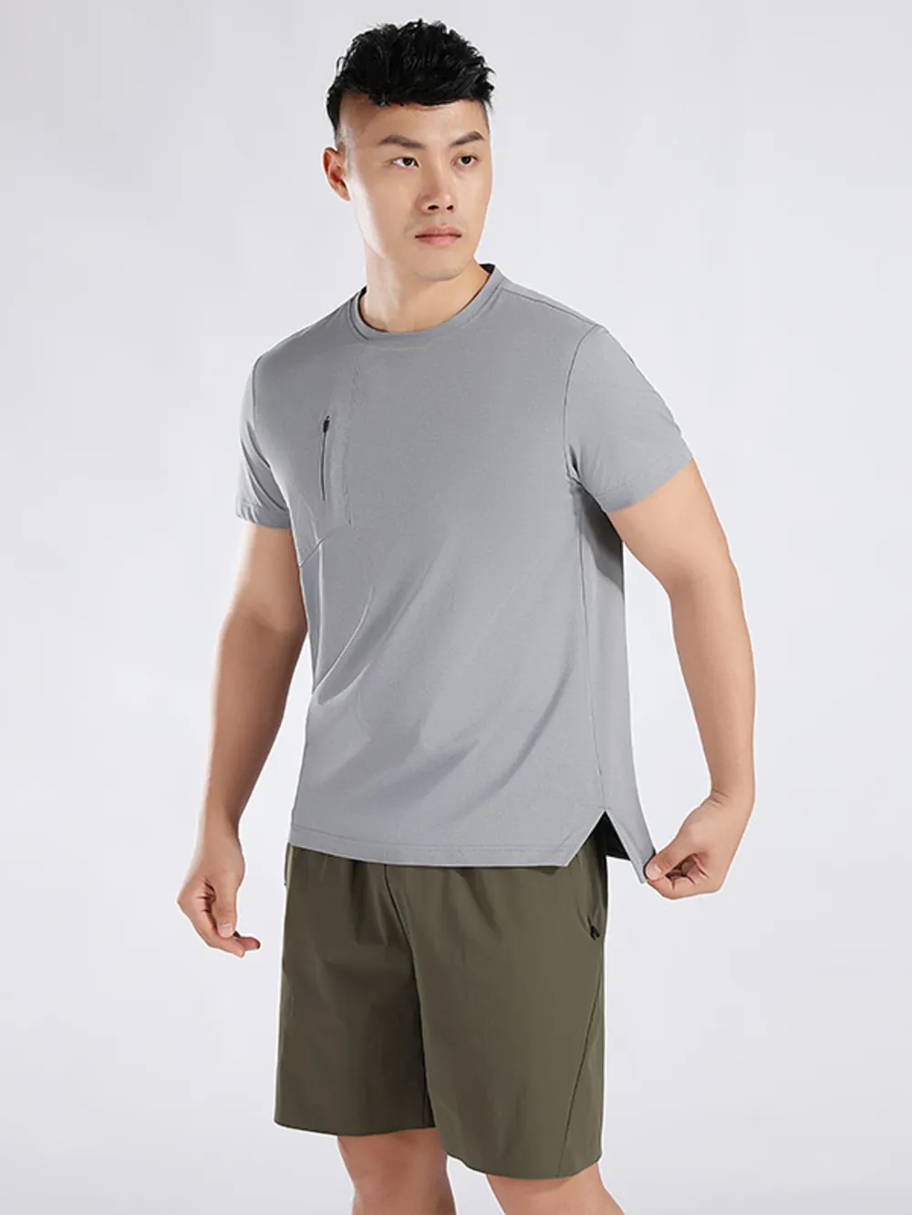 Men's Plus Size Round Neck Short Sleeve Active T-Shirt, image 4