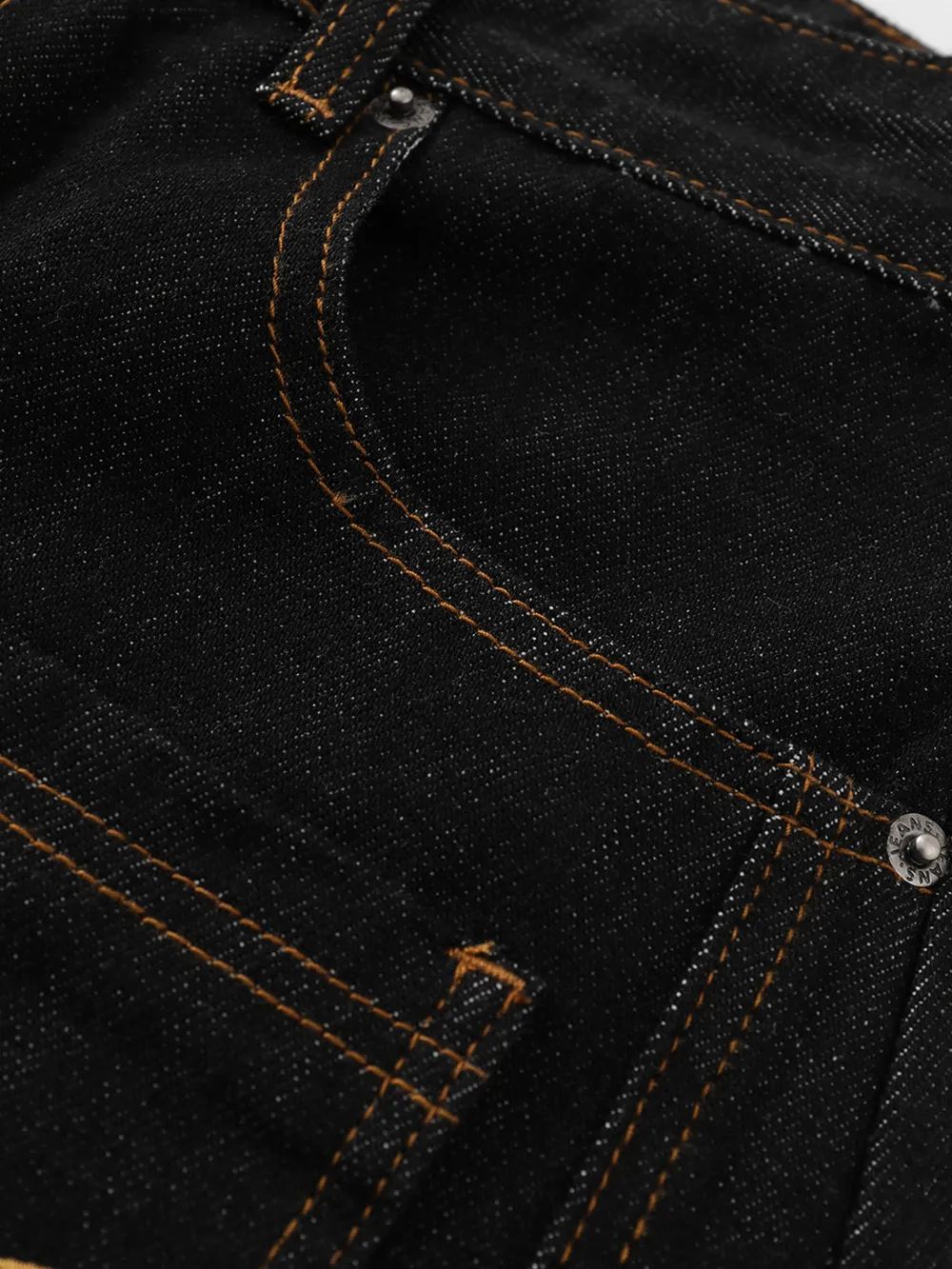 Men's Wide Leg Denim Shorts with Embroidered Pocket Detail, image 8