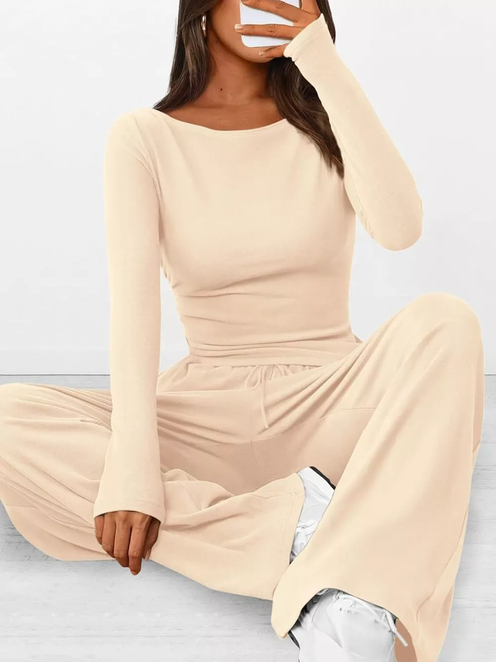 Long Sleeve Top and Wide Leg Pants Set, image 21
