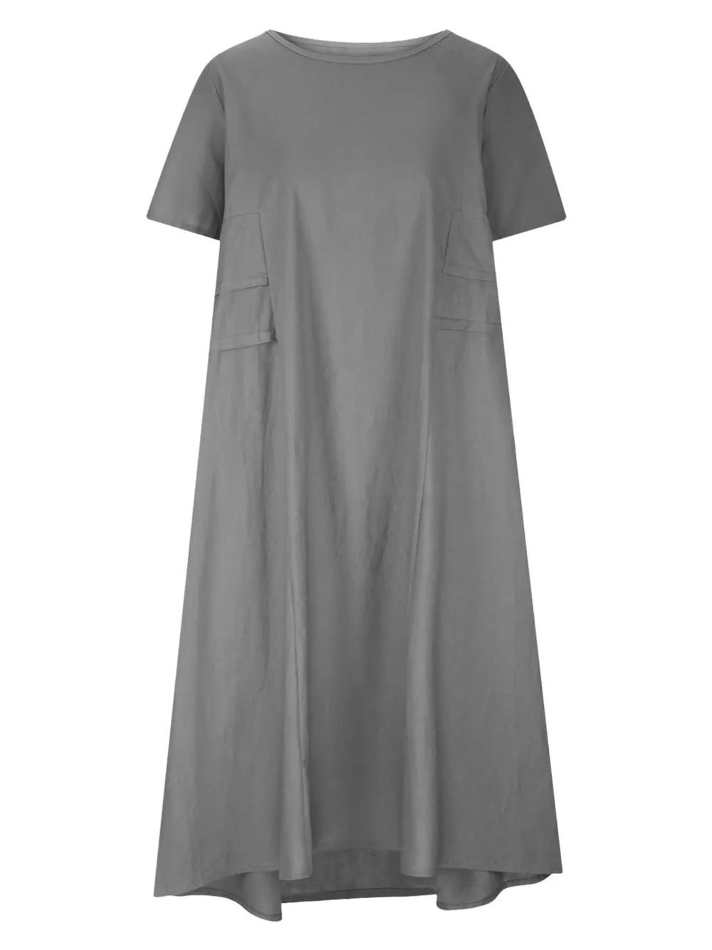 Full Size Casual Linen Blend Midi Dress Plus Size, image 9