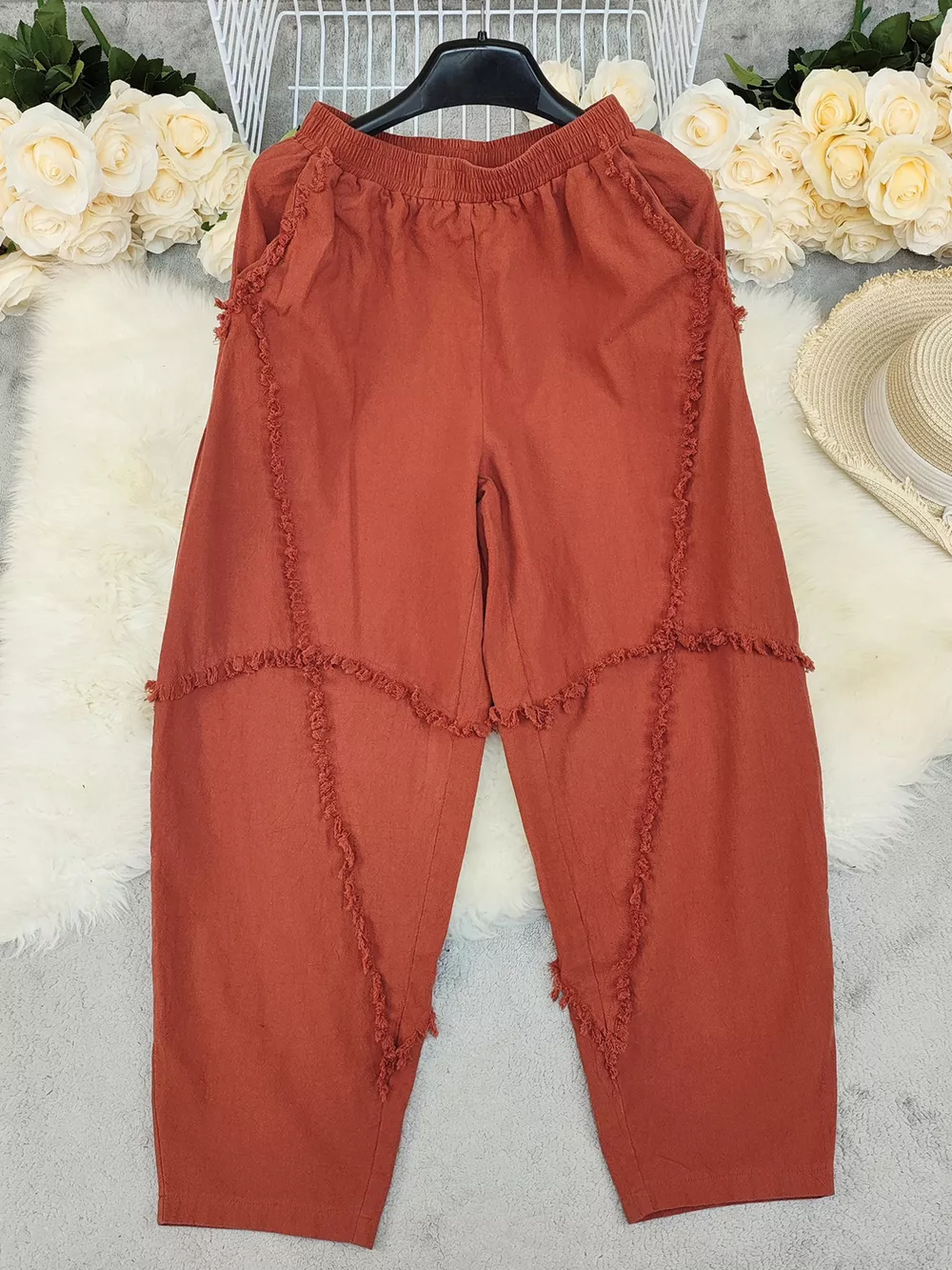 Frayed Edge Harem Pants, image 3