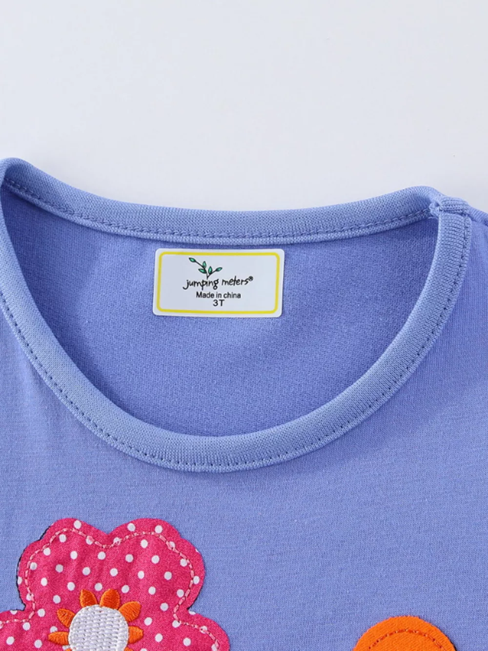 Children's Unicorn Floral Applique Ruffle Hem Dress, image 5