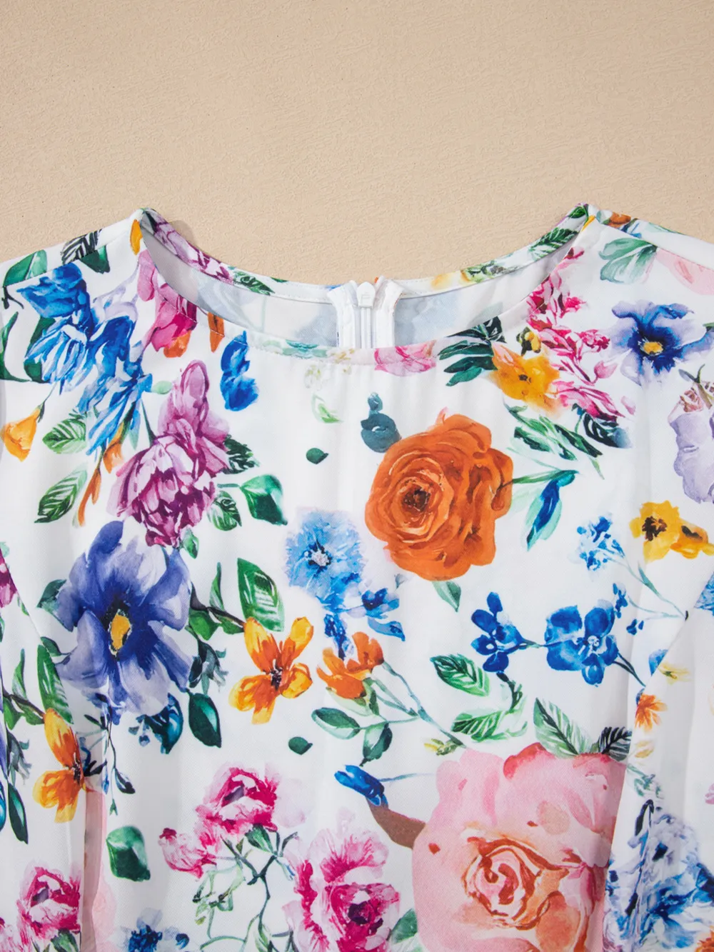 Floral Print Cap Sleeve Mini Dress, image 7