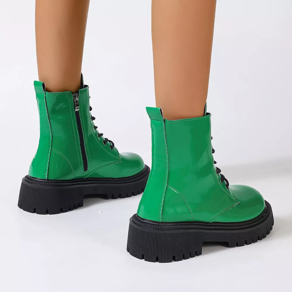 Lace-Up Platform Combat Boots, image 4