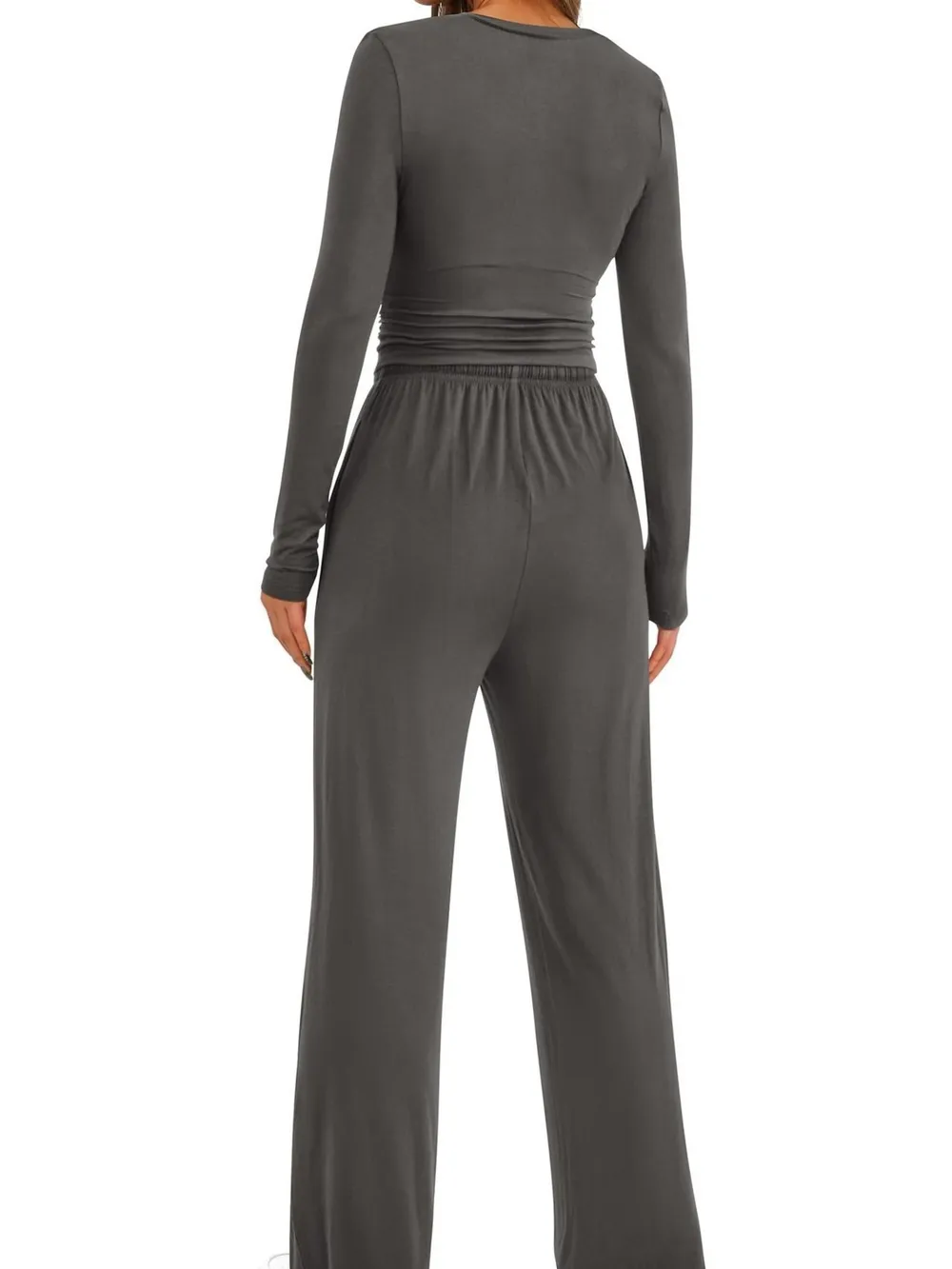 Round Neck Long Sleeve Top and Pants Set, image 28