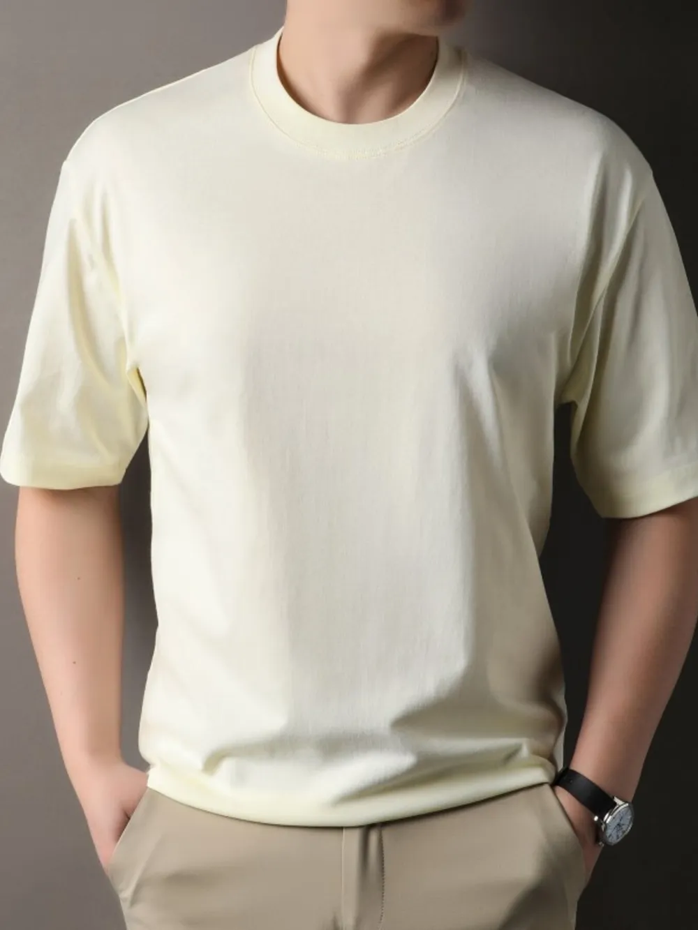 Men's Full Size Round Neck Short Sleeve T-Shirt Plus Size
