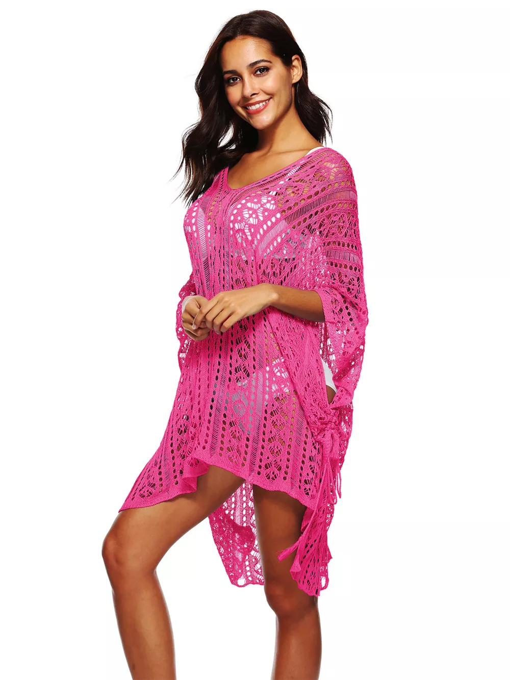 Crochet Knit V-Neck Cover-Up, image 13