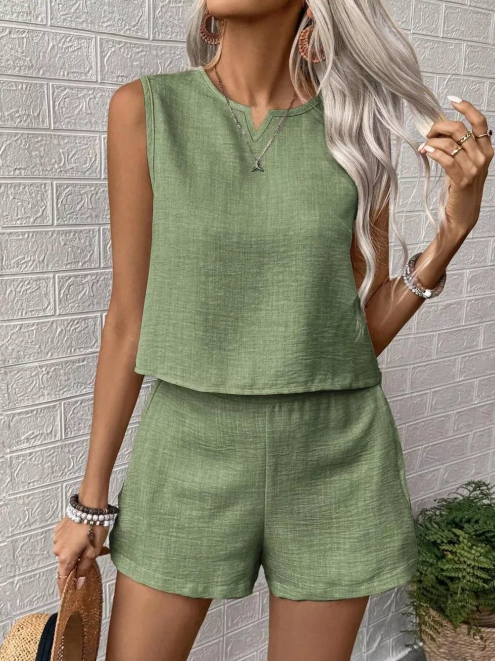 Sleeveless Top and Shorts Casual Set, image 20