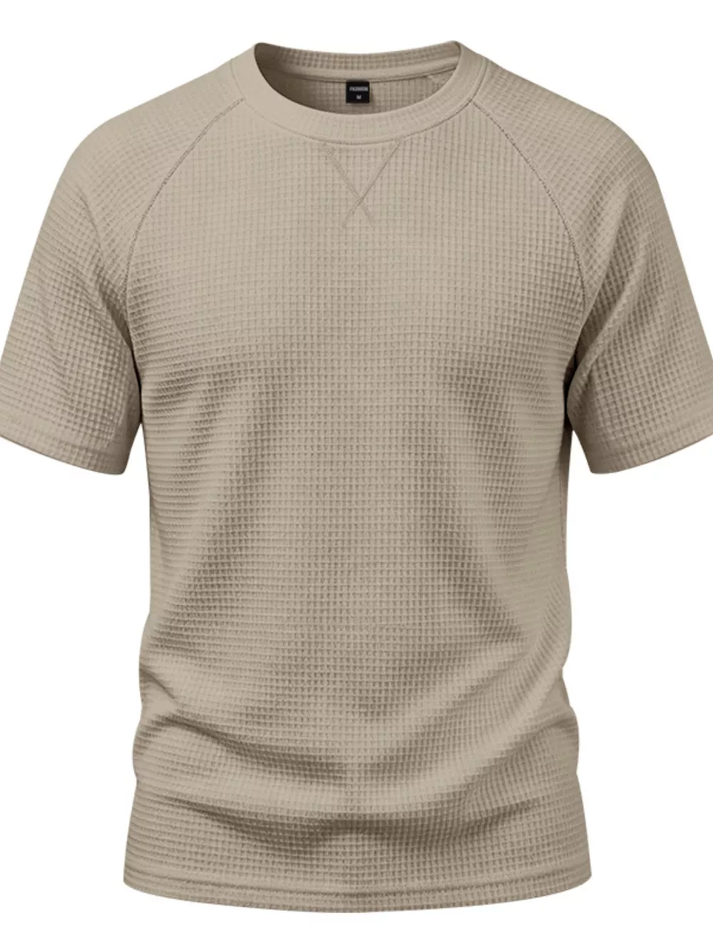 Men's Full Size Waffle Knit Raglan Short Sleeve T-Shirt Plus Size, image 8