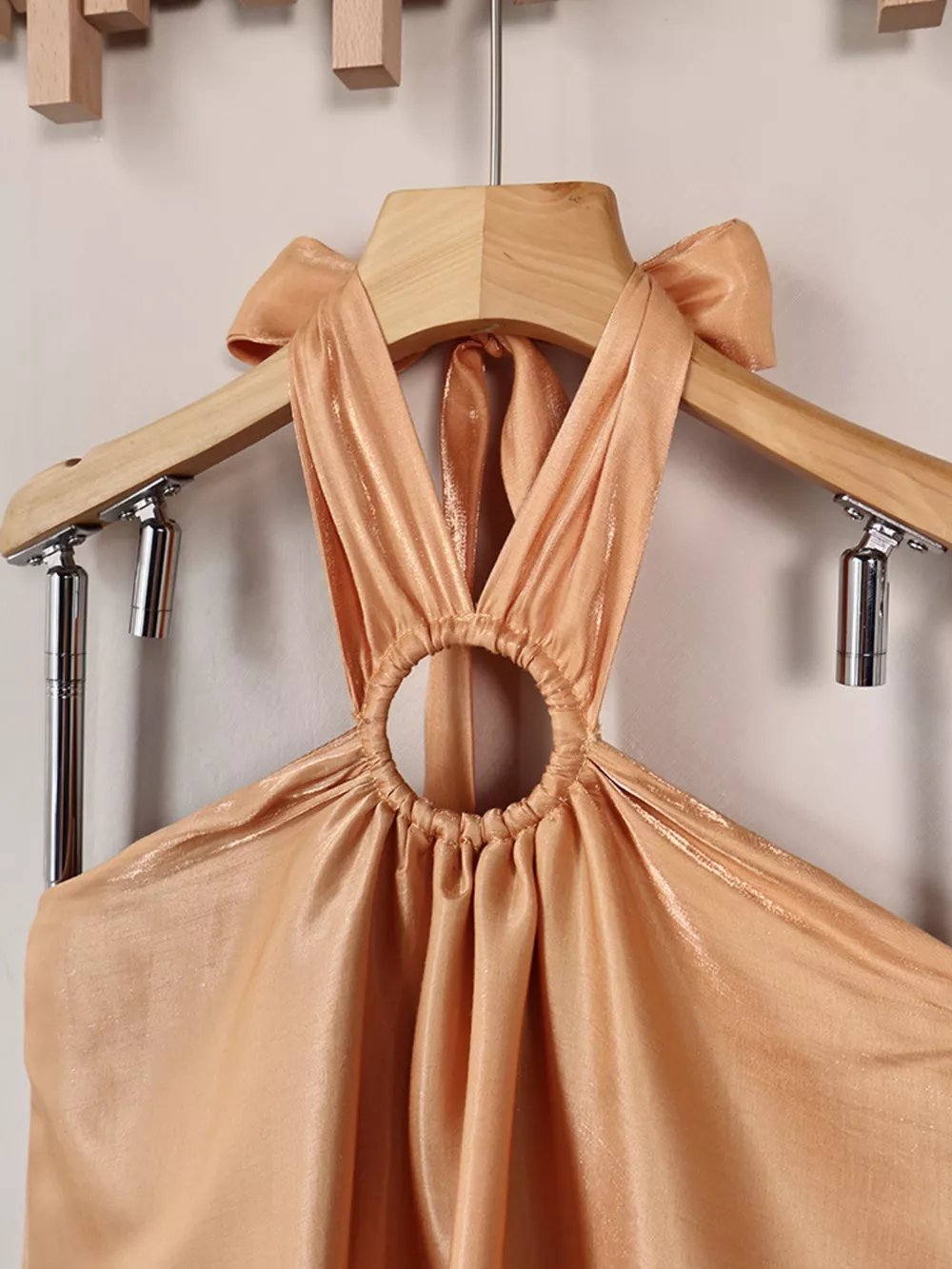 Halter Neck Maxi Dress with O-Ring Detail, image 8