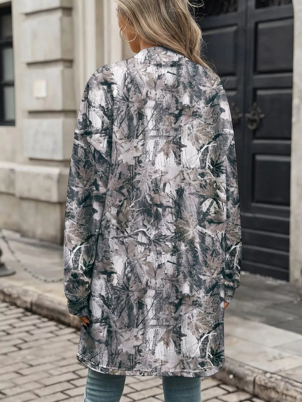 Printed Open Front Cardigan, image 18