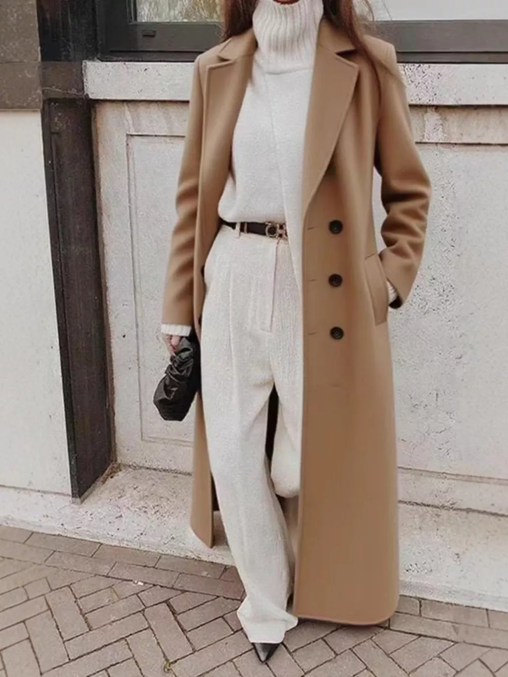 Double-Breasted Longline Overcoat, image 4