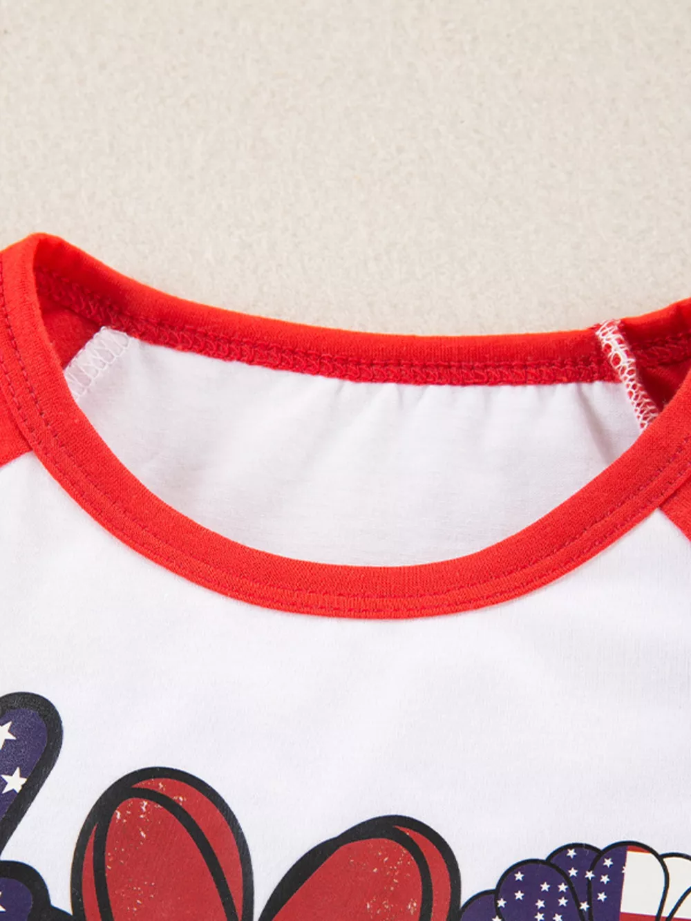 Children's Patriotic Peace Love America Tee and Shorts Set, image 3
