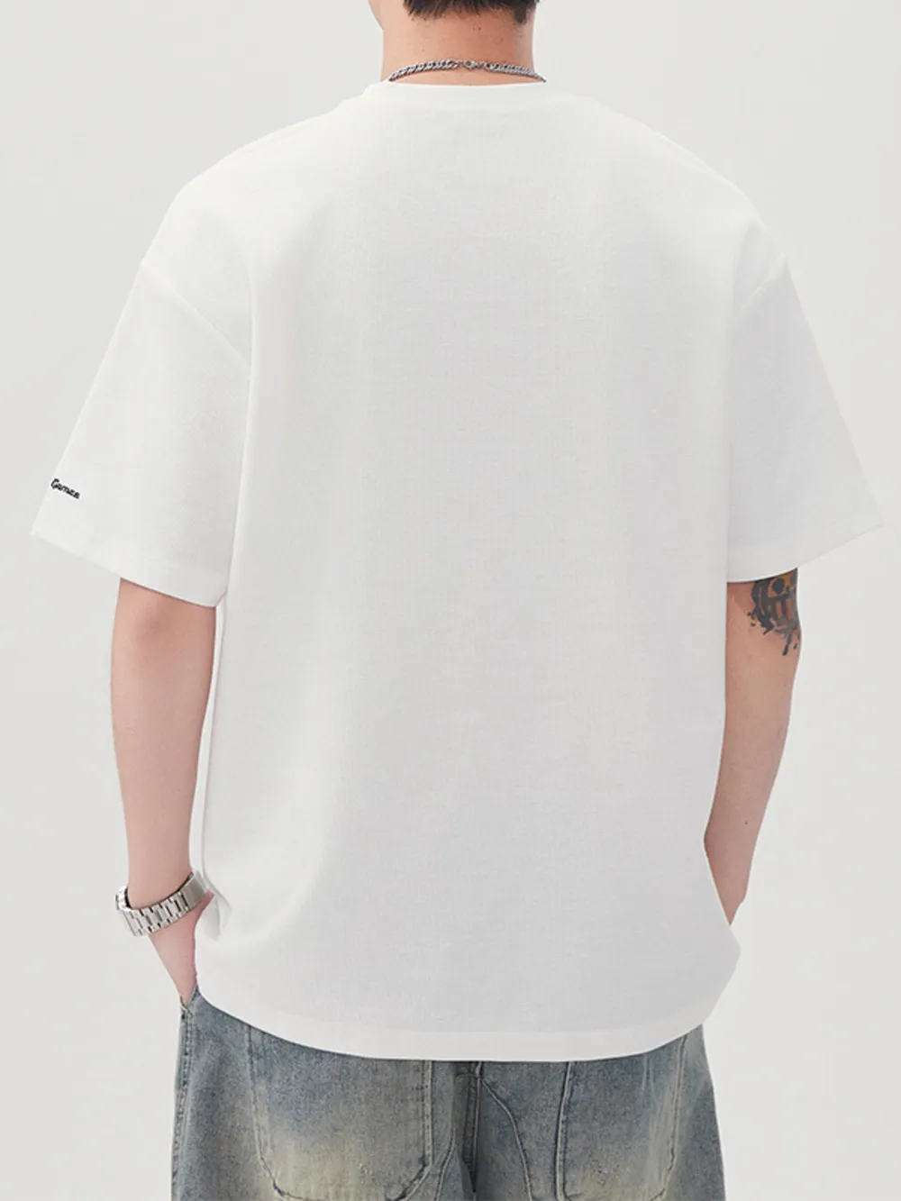 Men's Plus Size Round Neck Half Sleeve T-Shirt, image 2