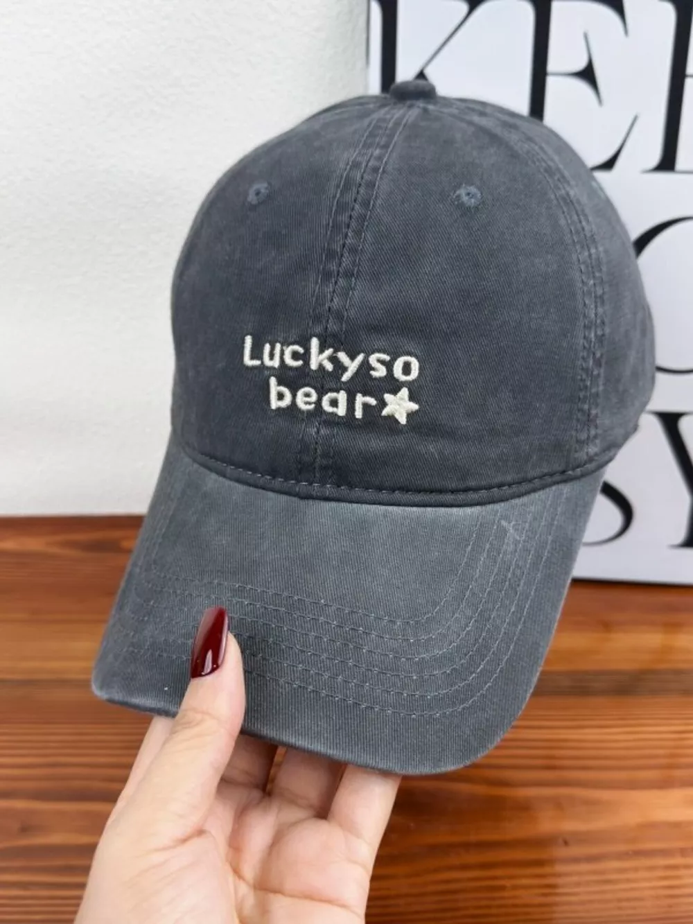 Luckyso Bear Embroidered Baseball Cap, image 7