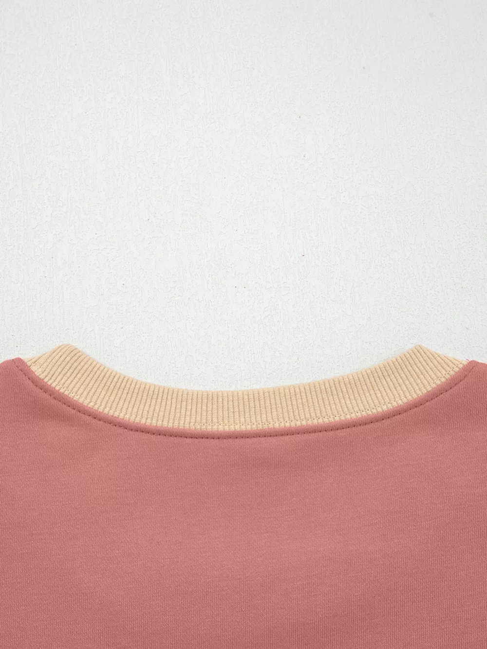 Contrast Star Patchwork Exposed Seam Uneven Hem Drop Shoulder Sweatshirt, image 7