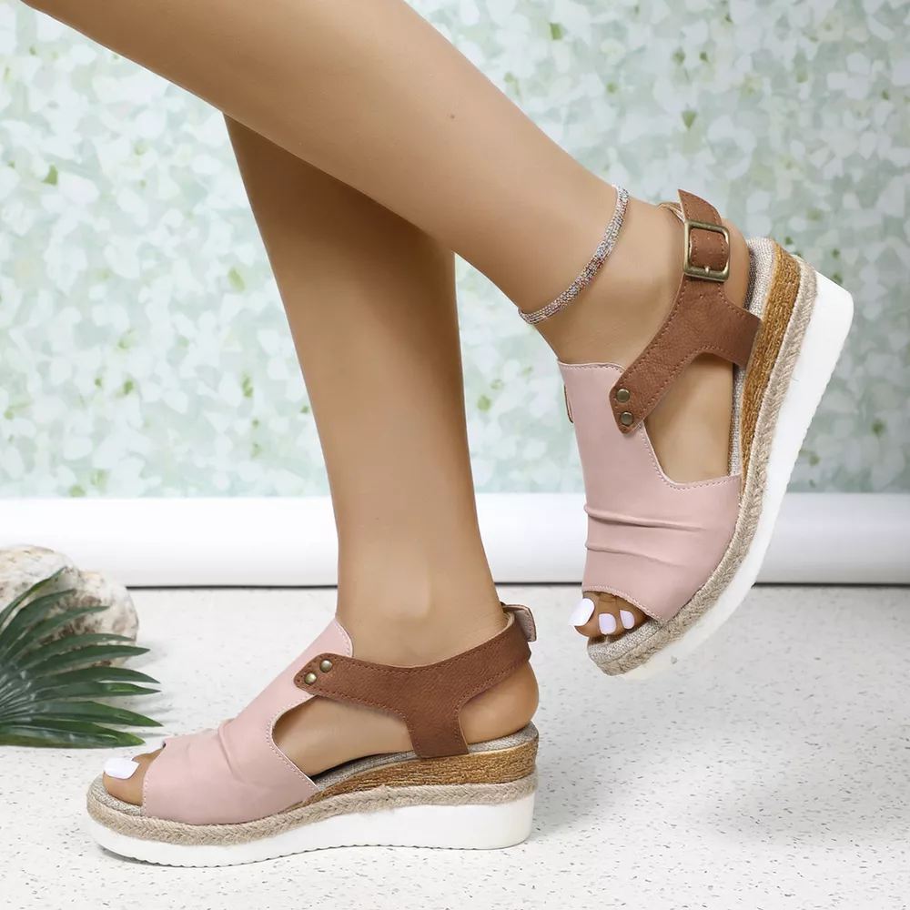 Peep Toe Wedge Sandals, image 15