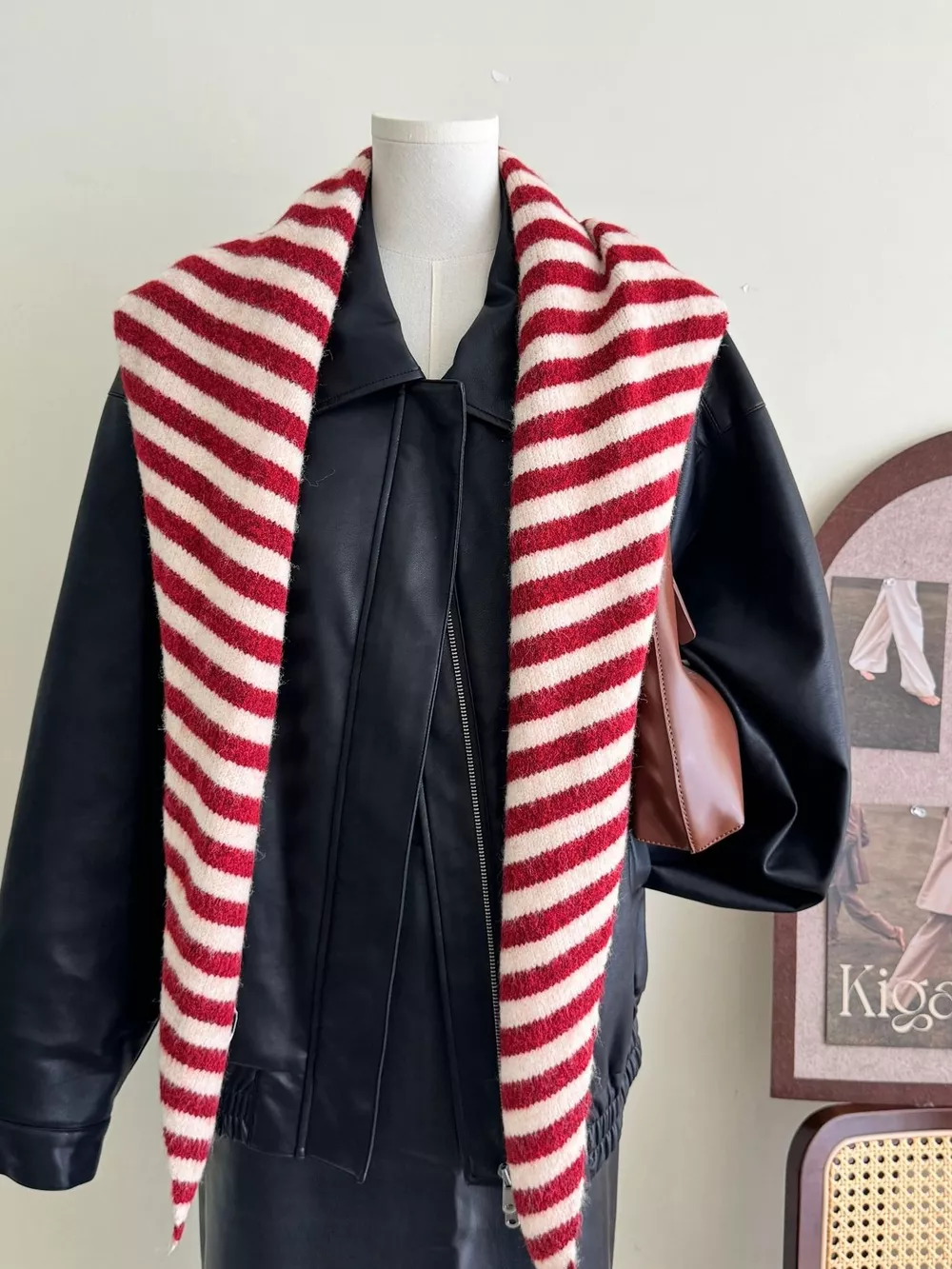 Striped Knitted Winter Scarf, image 4