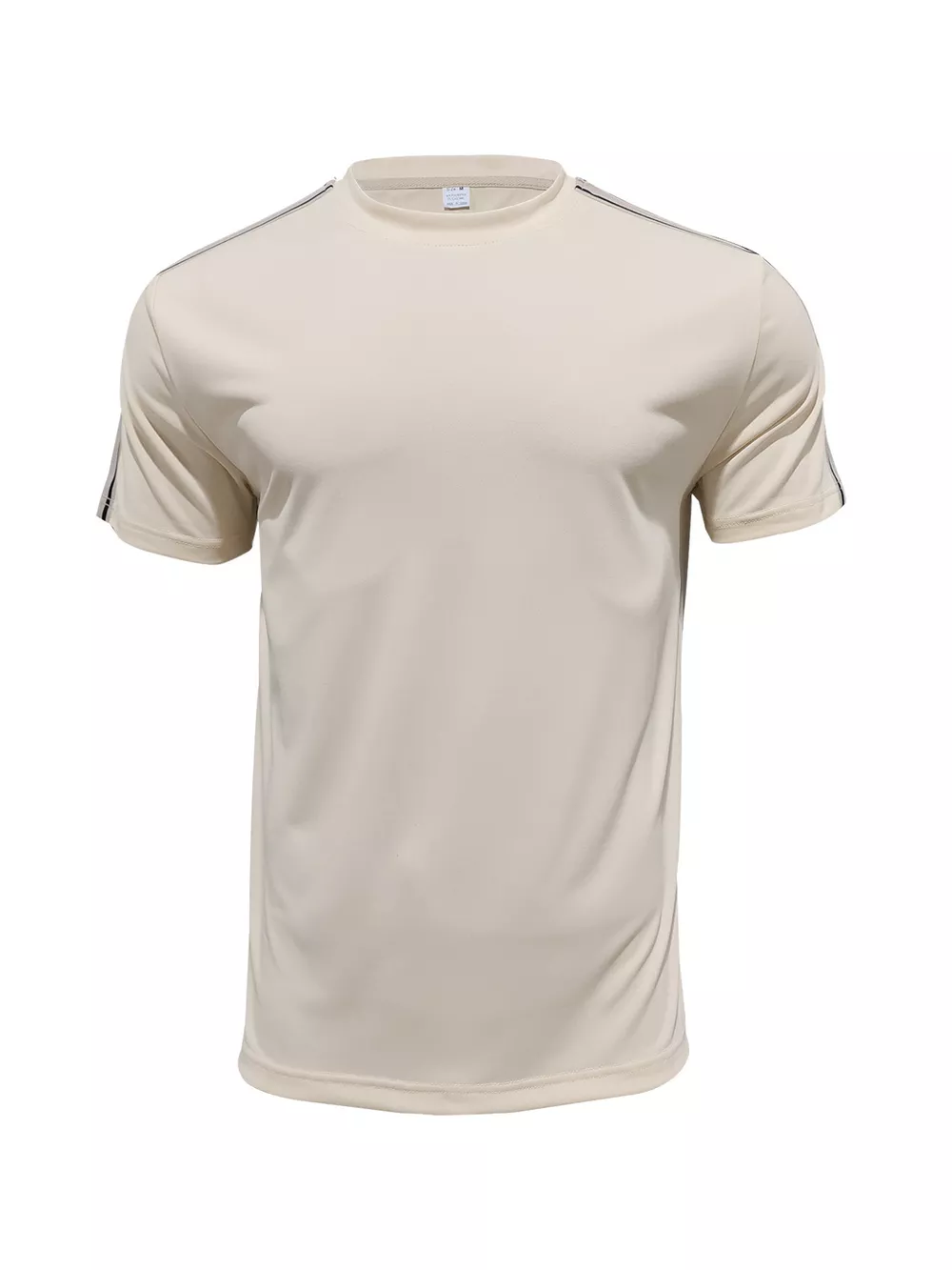 Men's Full Size Striped Shoulder Casual T-Shirt Plus Size, image 4