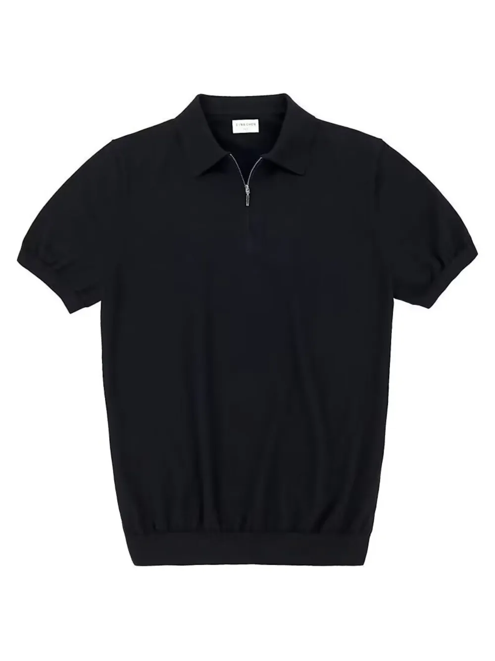 Men's Plus Size Quarter Zip Short Sleeve Polo