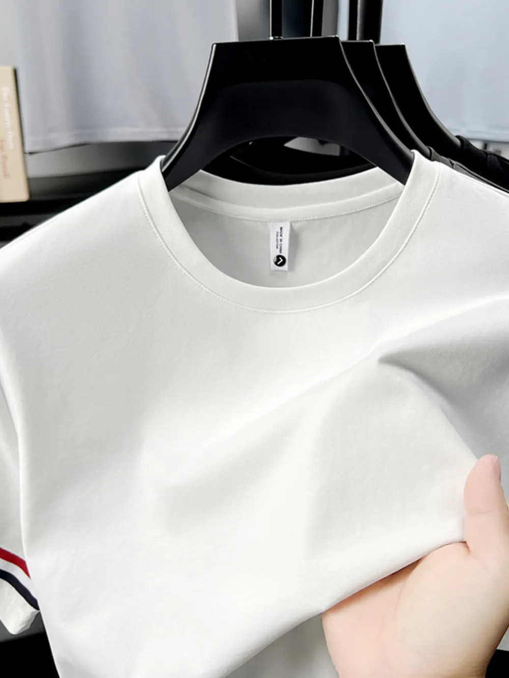 Men's Striped Short Sleeve T-Shirt, image 4