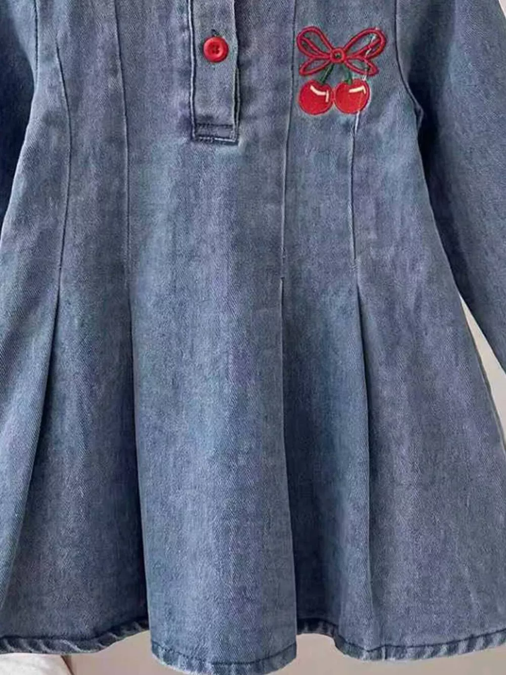 Children's Cherry Embroidered Polo Dress, image 4