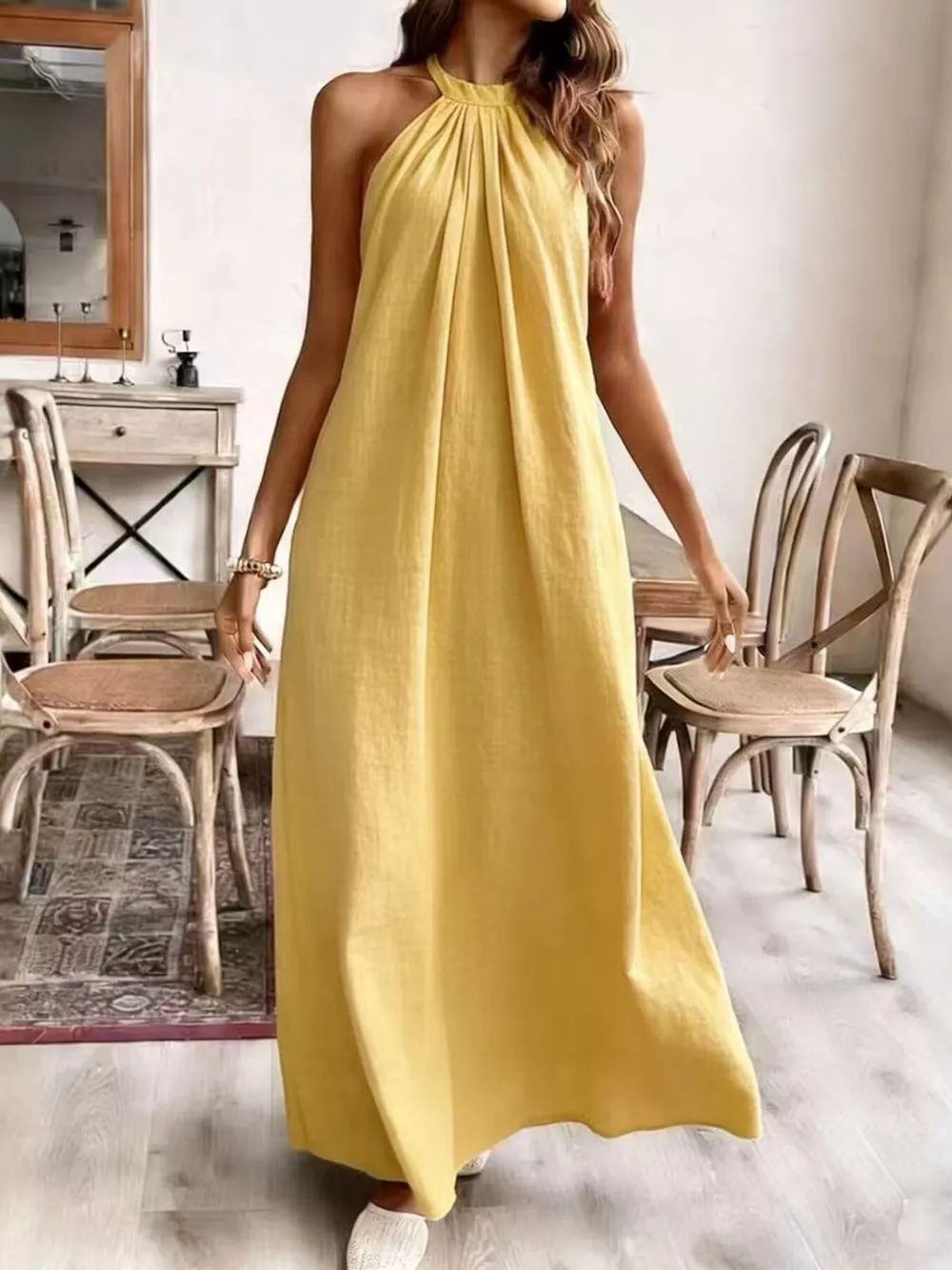 Halter Neck Maxi Dress, image 4