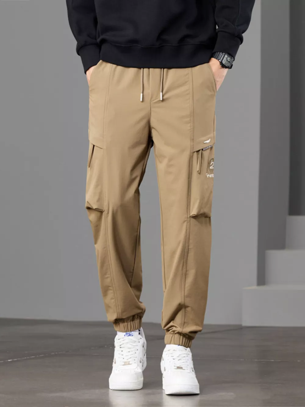 Men's Casual Cargo Joggers, image 2