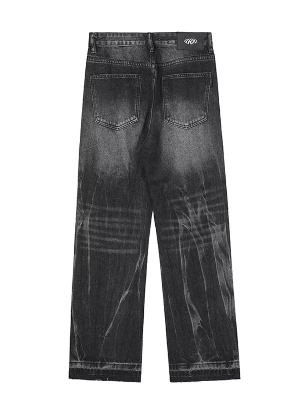 Men's Washed Wide Leg Jeans, image 2