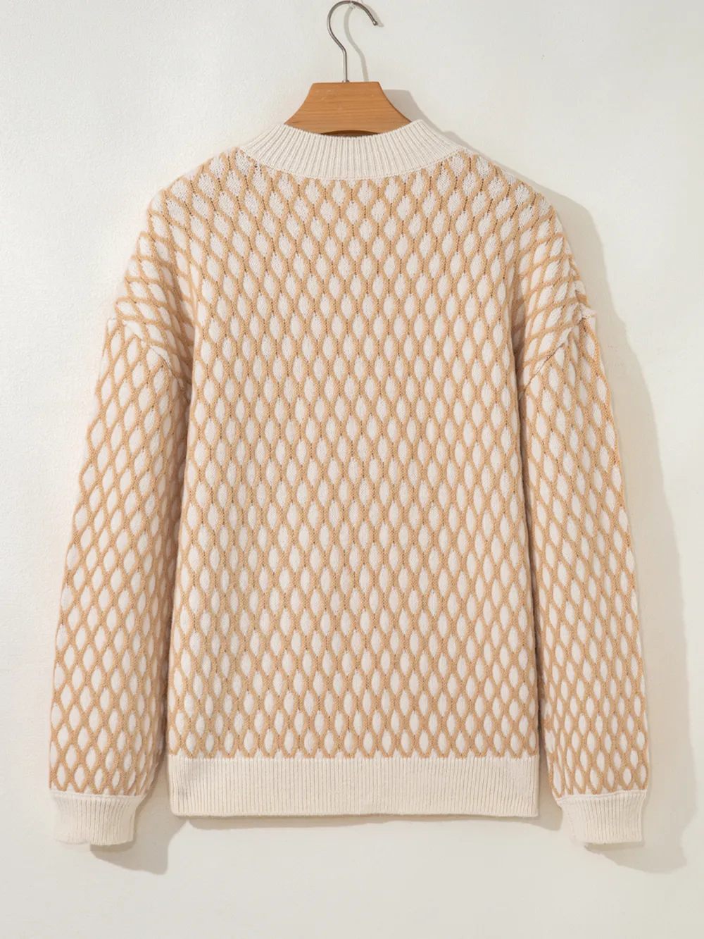 Textured Knit Mock Neck Sweater, image 9