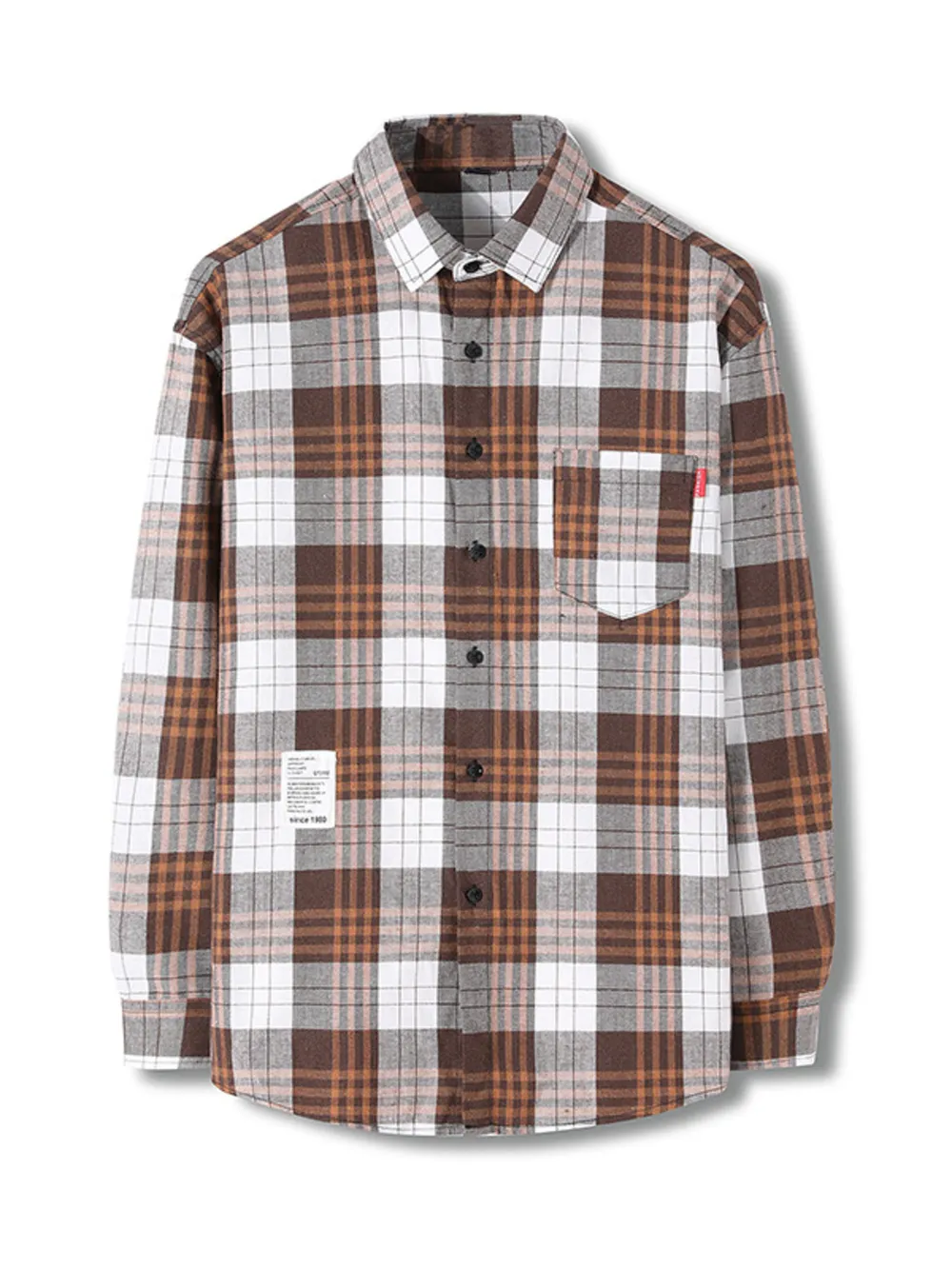 Men's Plus Size Classic Plaid Long Sleeve Shirt, image 2