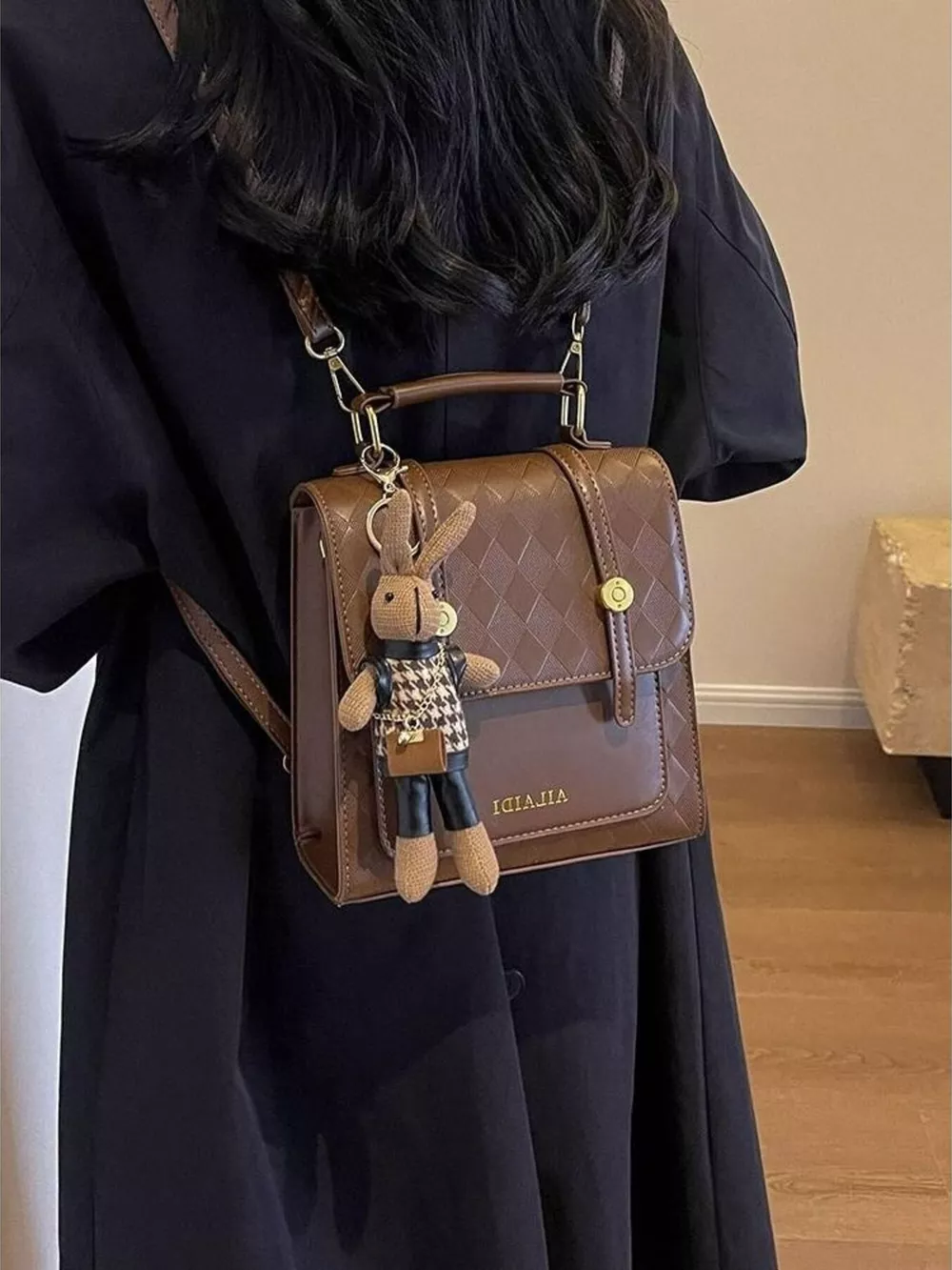 Quilted Flap Backpack Bag, image 4