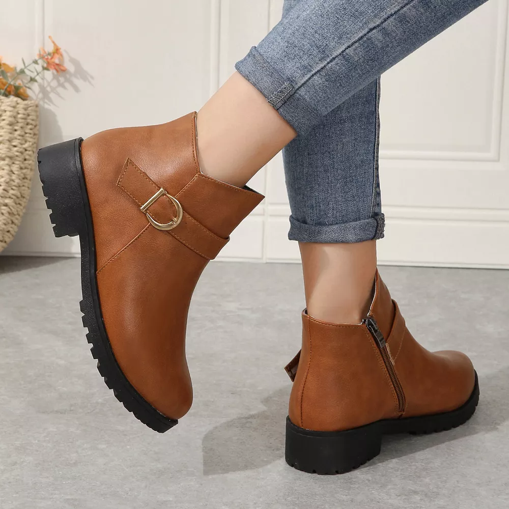 Buckle Accent Ankle Boots, image 9