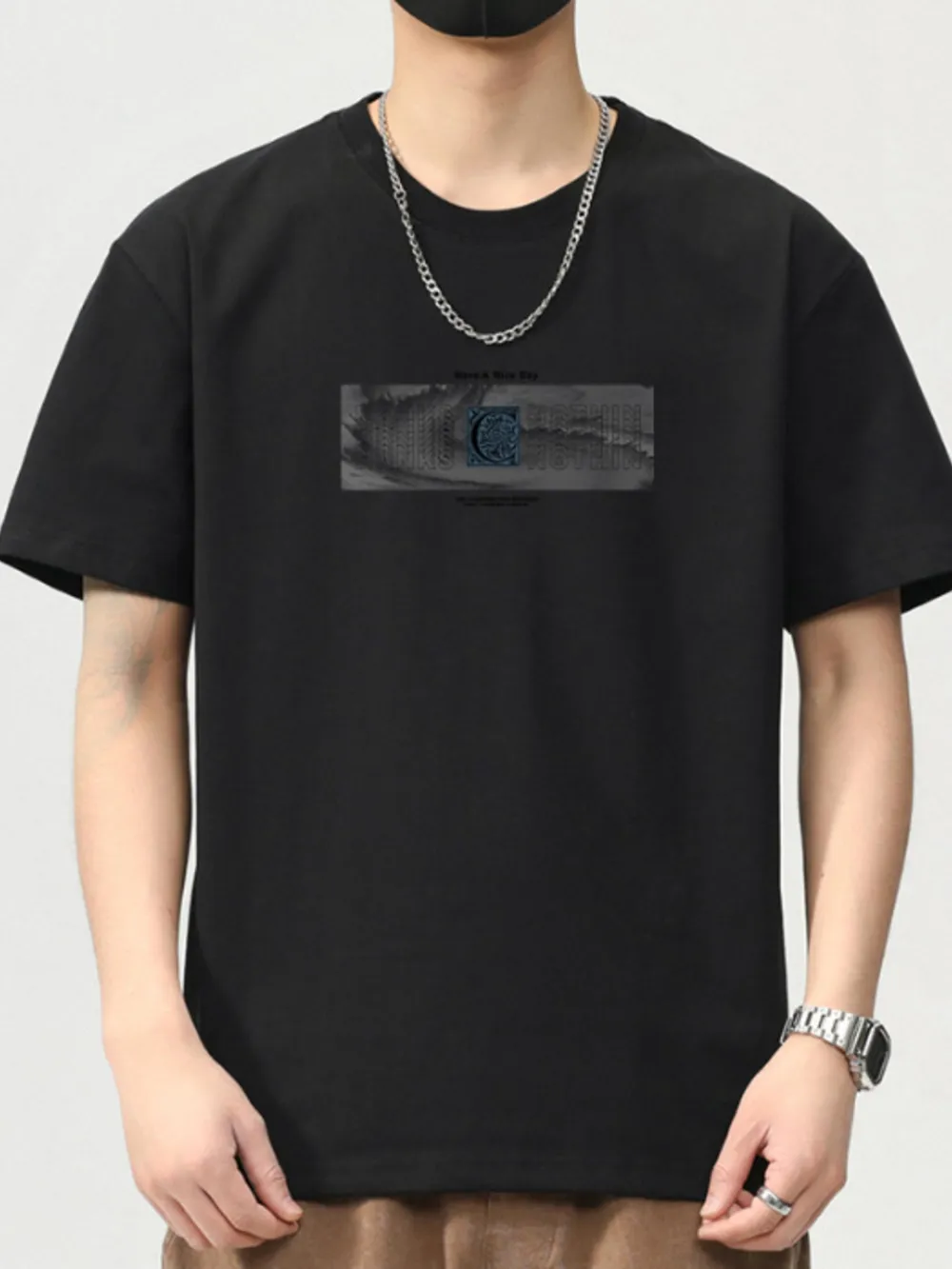 Men's Plus Size Round Neck Short Sleeve T-Shirt