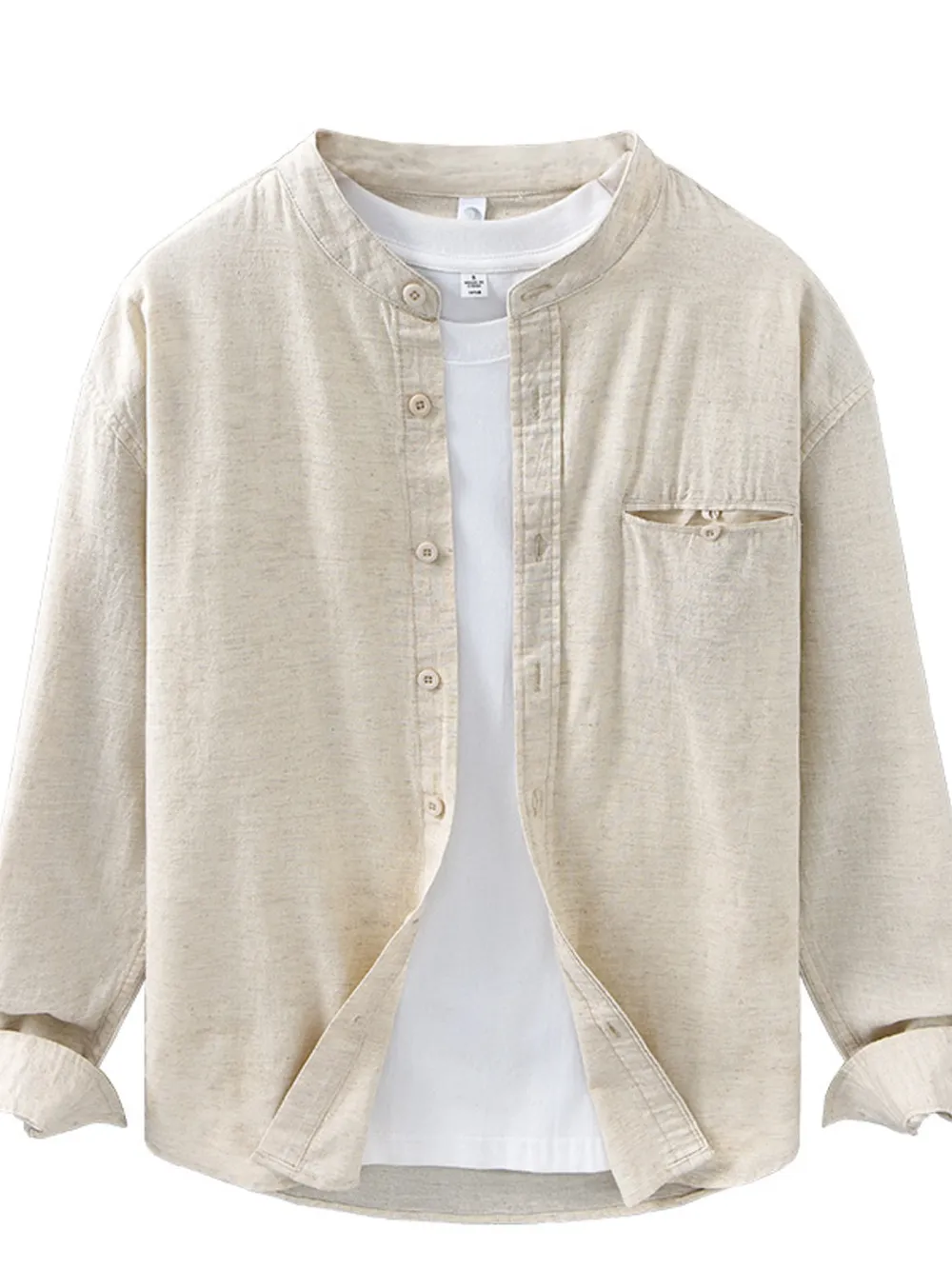 Men's Plus Size Casual Button Up Long Sleeve Shirt, image 6