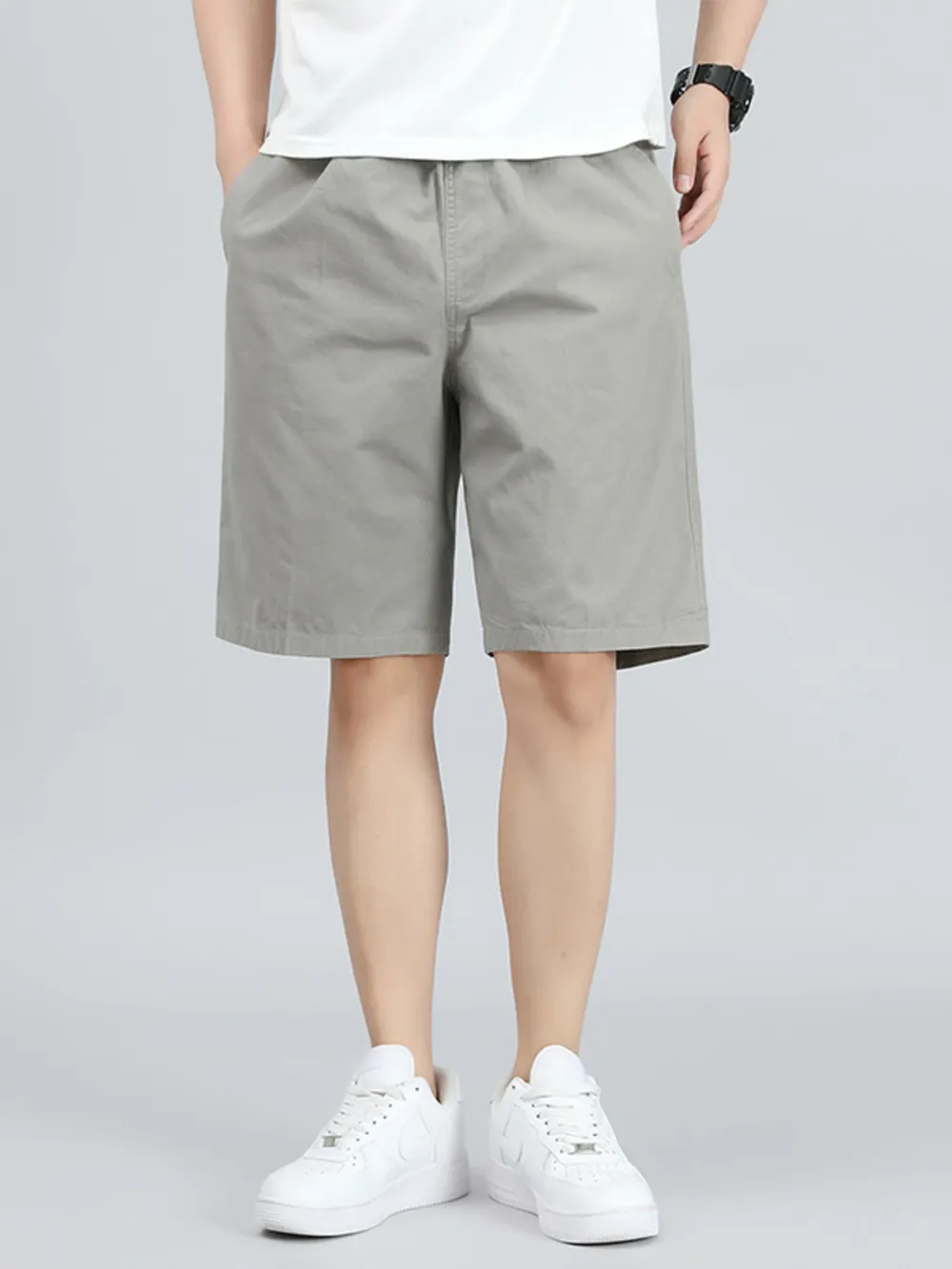 Men's Casual Elastic Waist Shorts, image 5