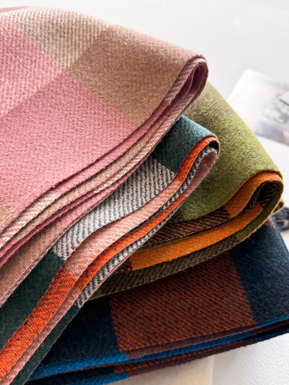 Plaid Fringe Scarf, image 7