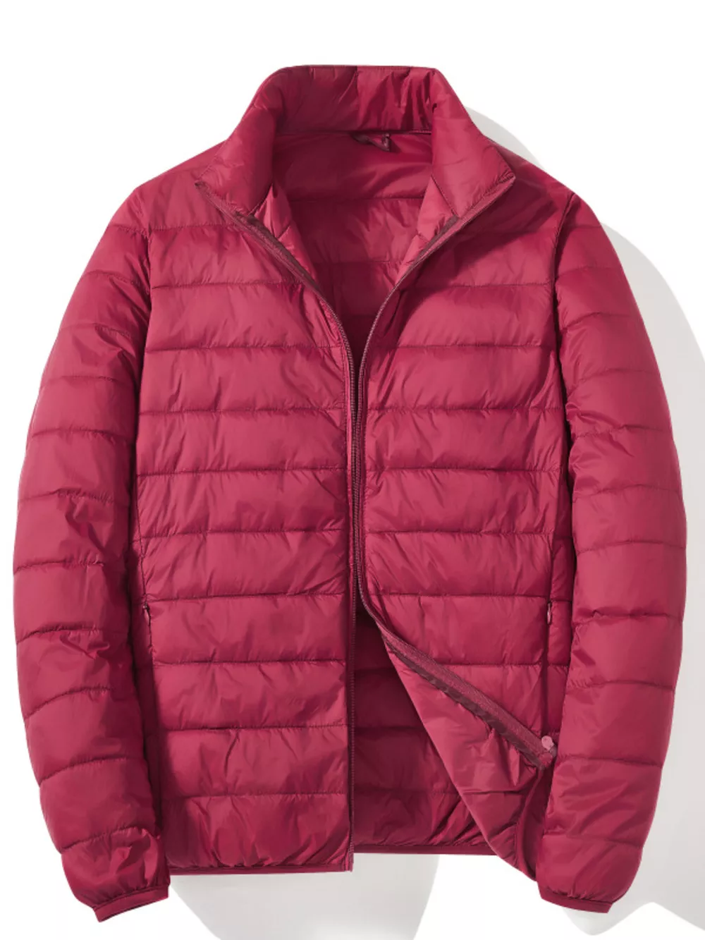 Men's Plus Size Lightweight Zip Up Puffer Jacket, image 2