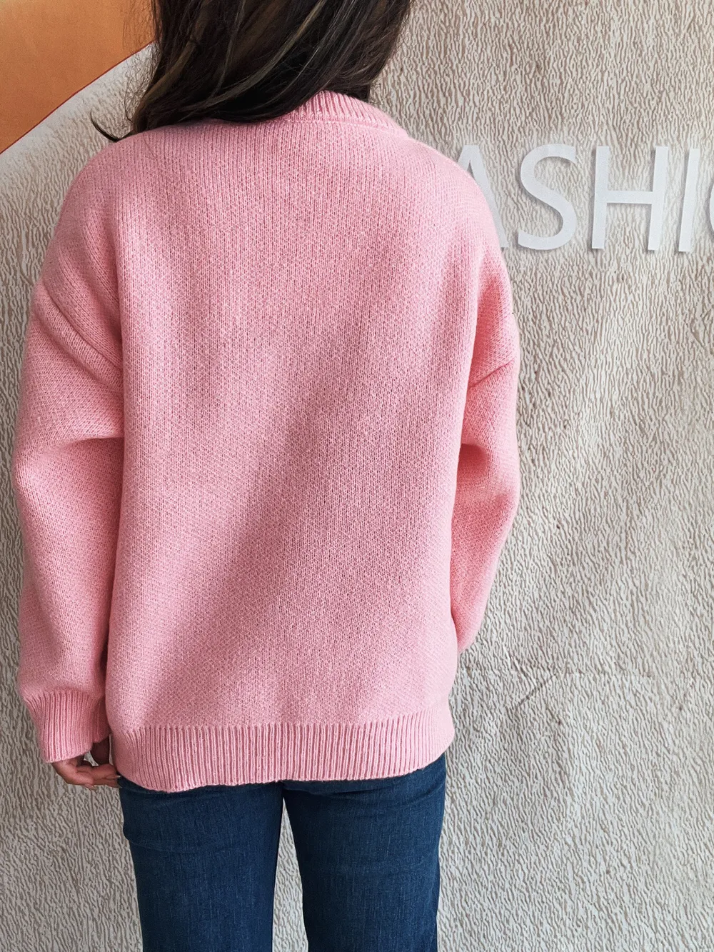 Cherry Round Neck Long Sleeve Sweater, image 16