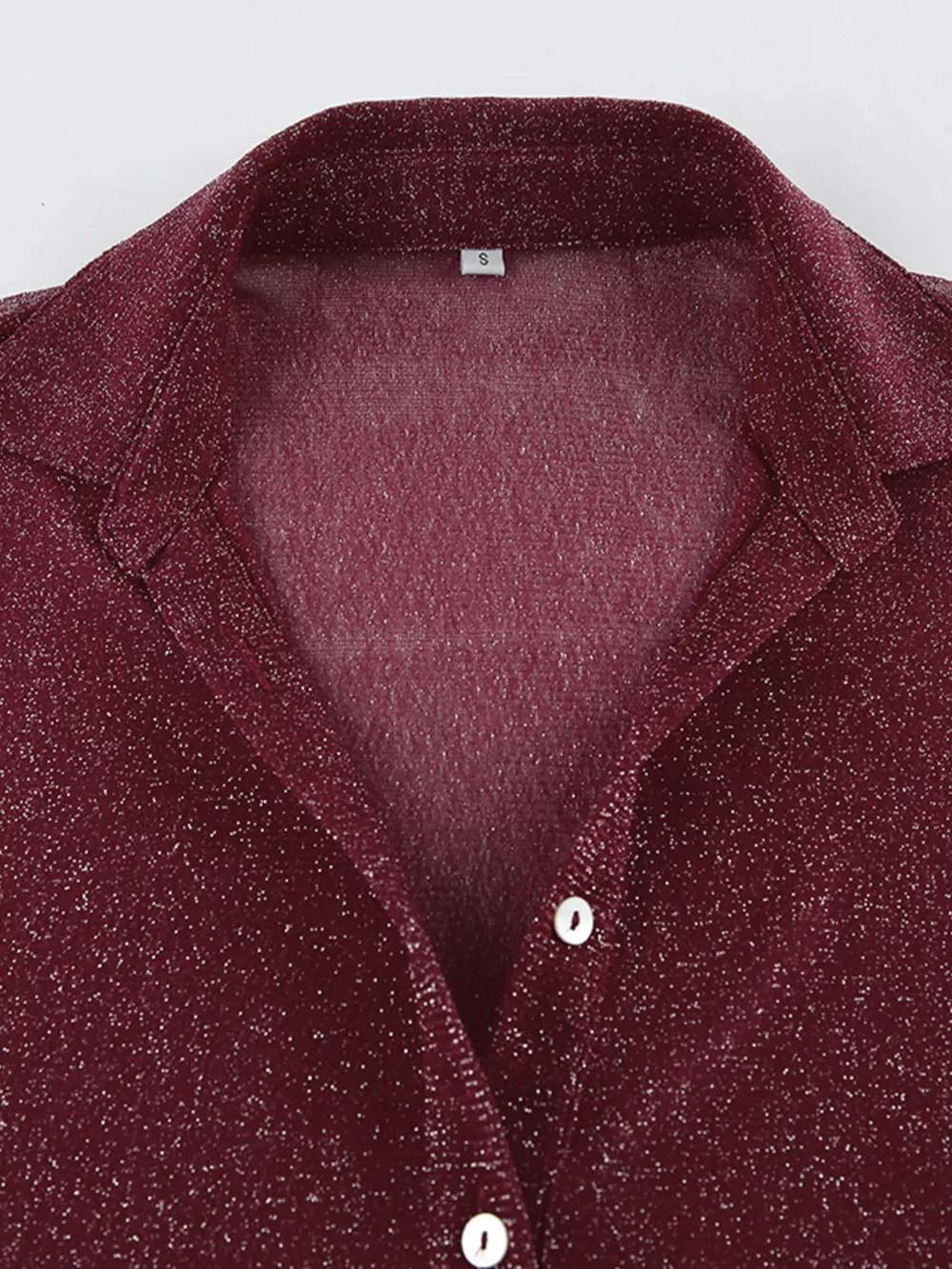 Button Down Long Sleeve Shirt with Scarf, image 9