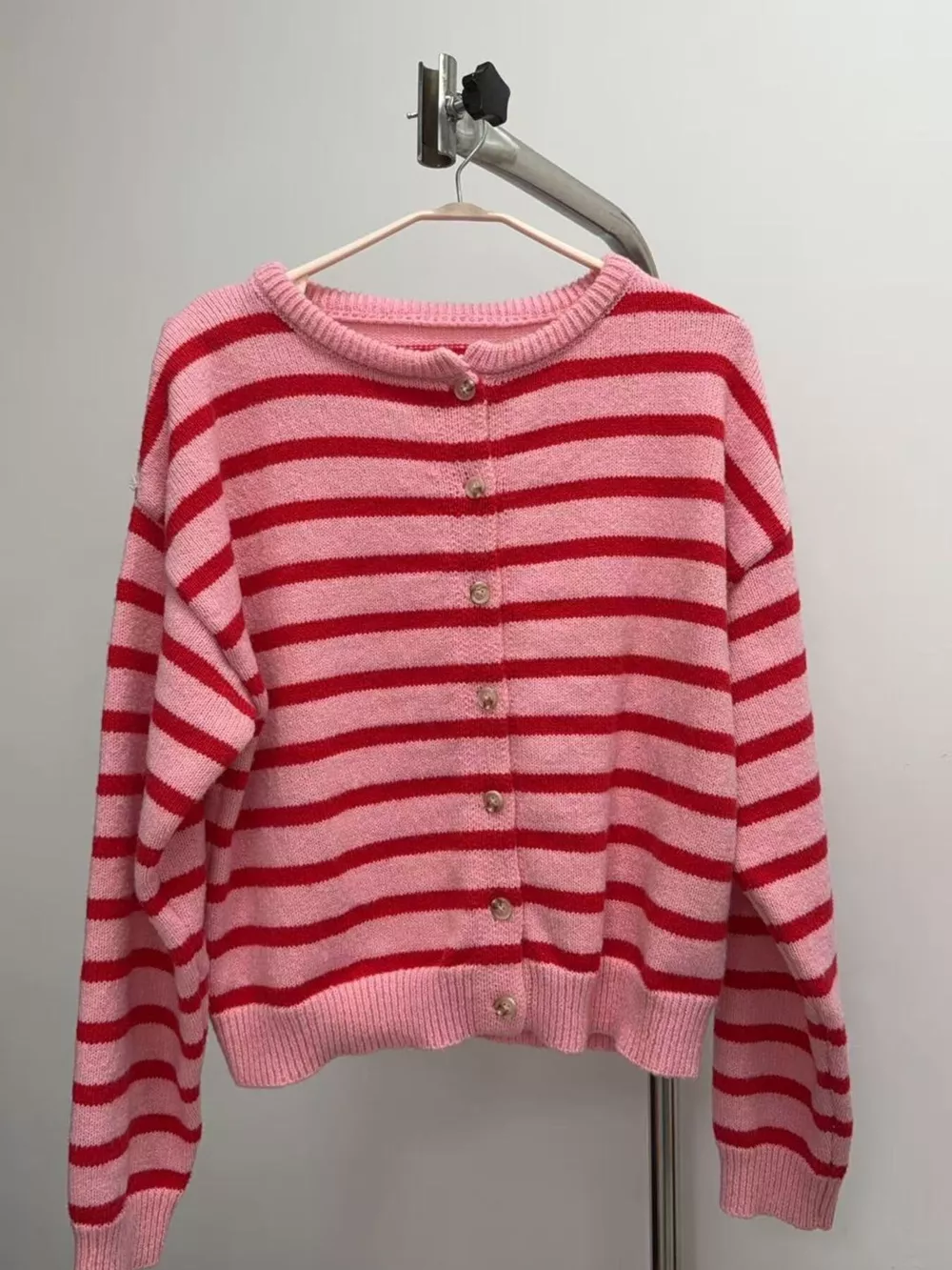 Striped Button-Down Cardigan, image 7