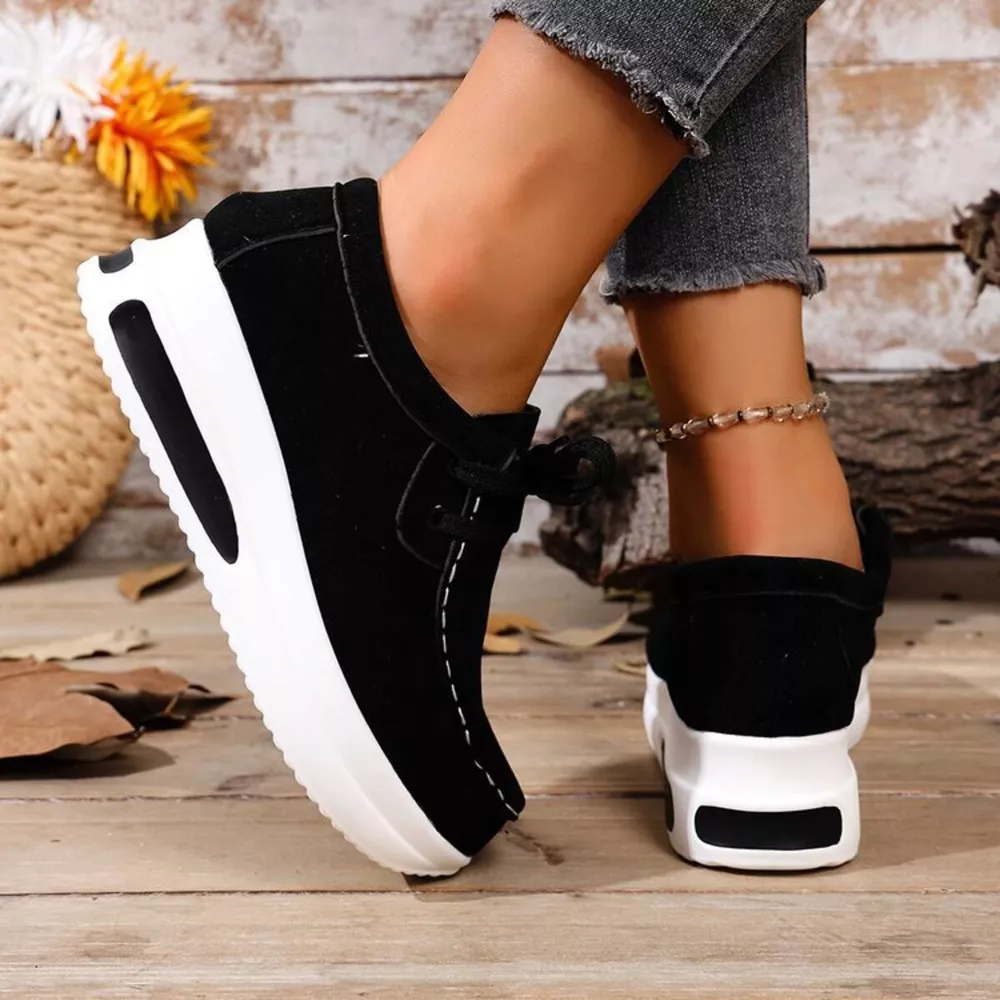 Round Toe Platform Sneakers, image 5