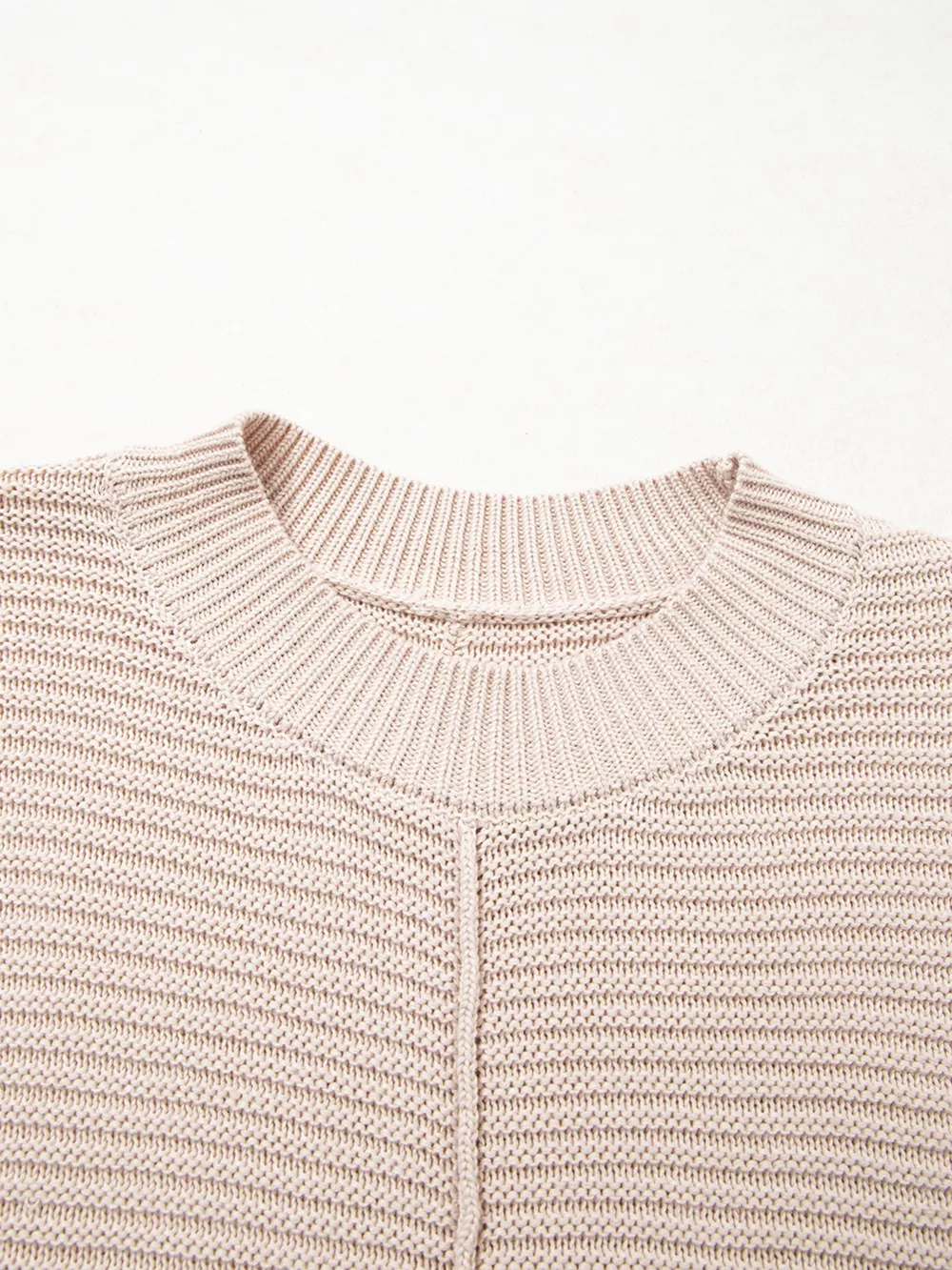 Texture Knitted Dropped Shoulder Sweater, image 9