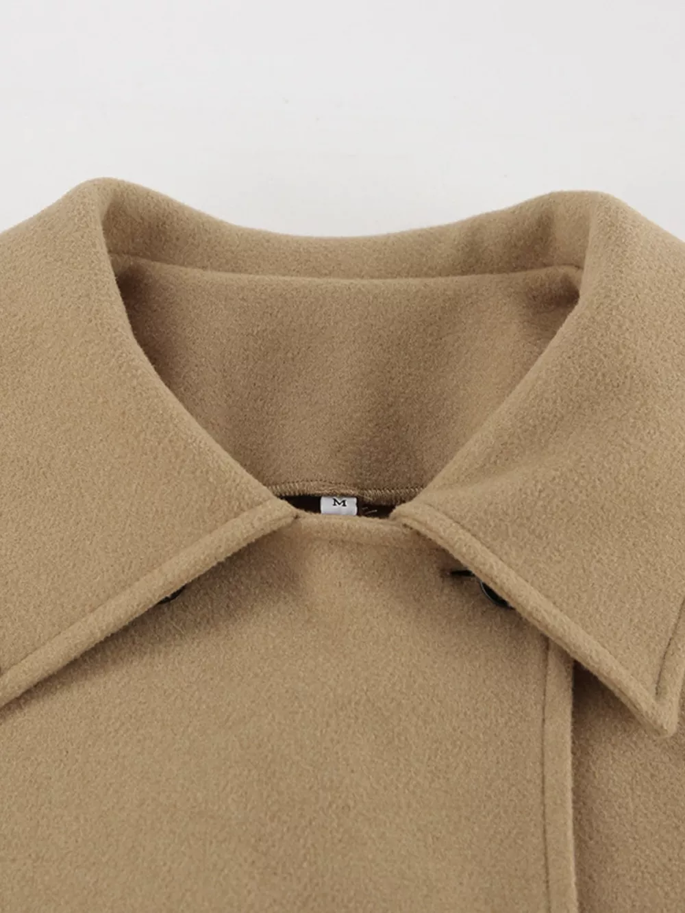 Oversized Lapel Collar Button-Down Coat, image 17