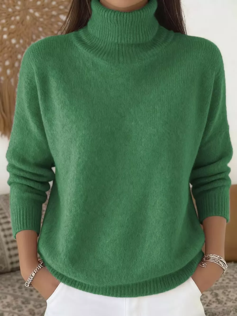 Turtleneck Long Sleeve Sweater, image 9